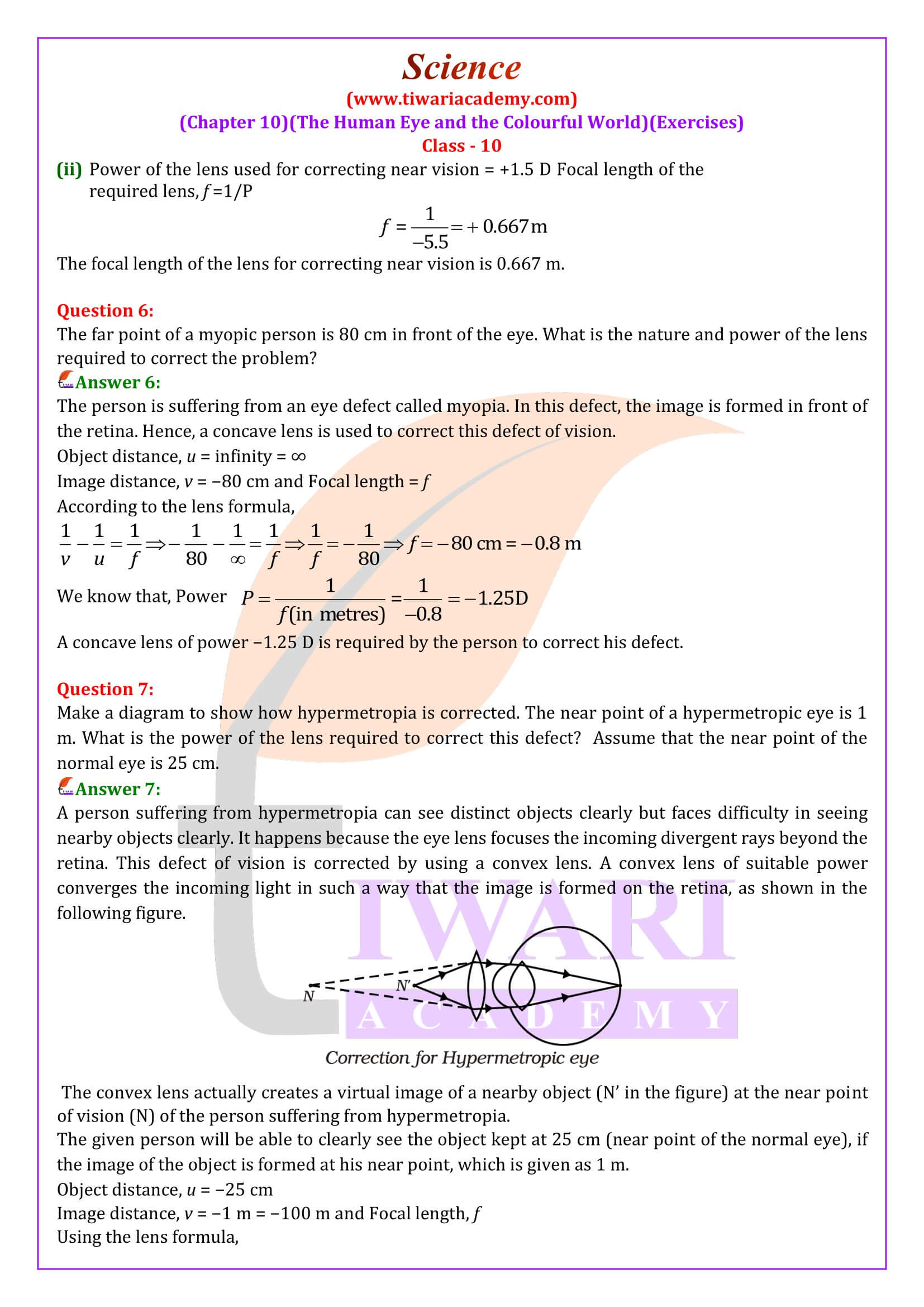 NCERT Solutions for Class 10 Science Chapter 10