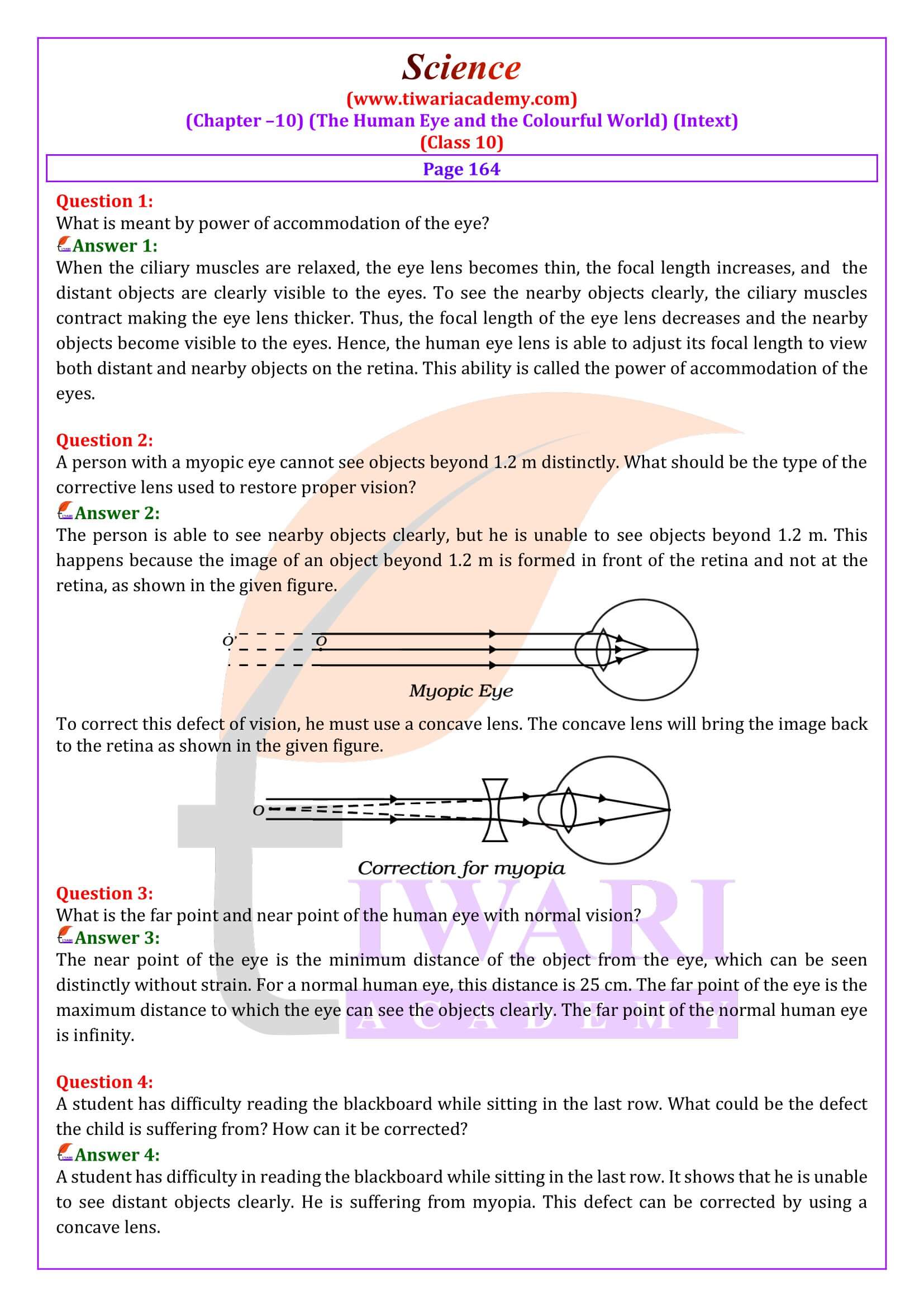 NCERT Solutions for Class 10 Science Chapter 10 Intext Questions