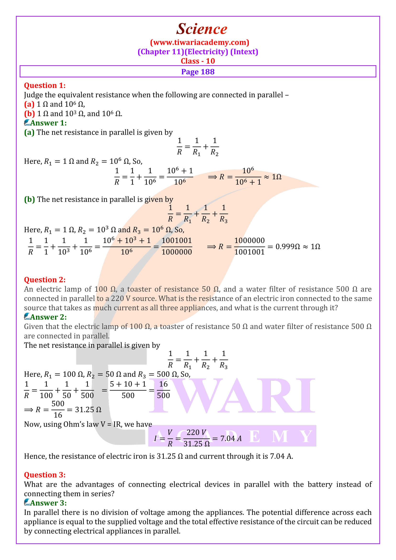 NCERT Solutions for Class 10 Science Chapter 11 guide in English