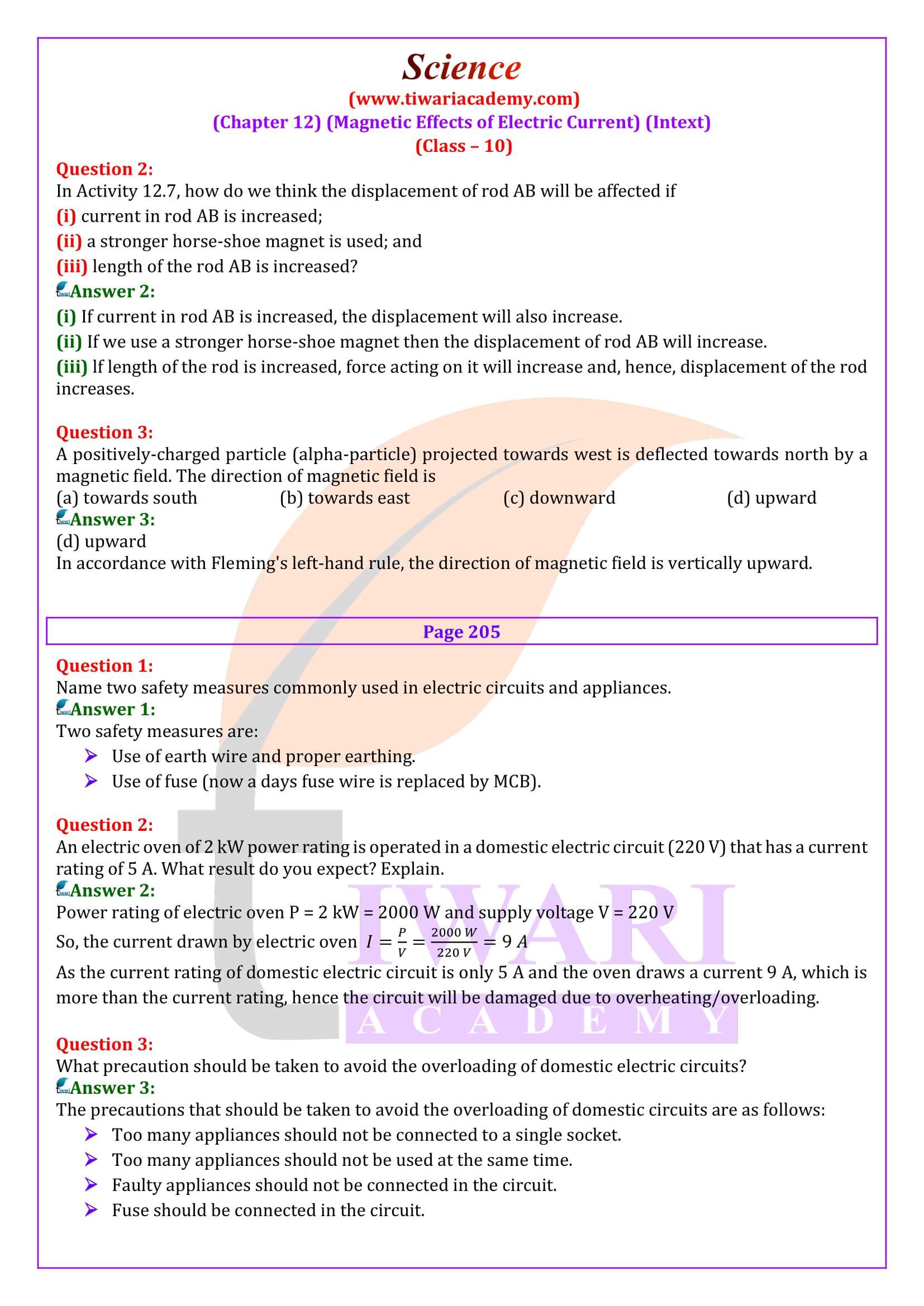 Class 10 Science Chapter 12