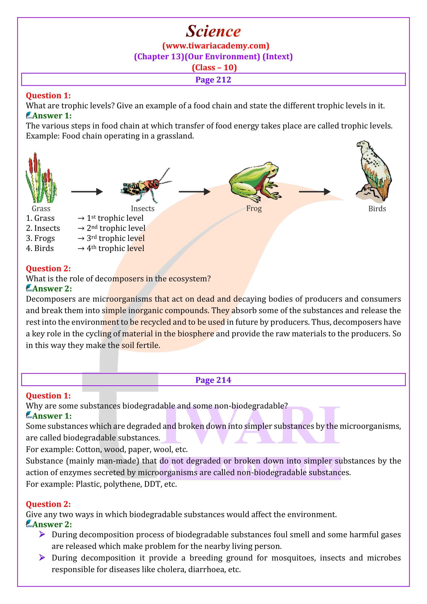 NCERT Solutions for Class 10 Science Chapter 13 intext questions