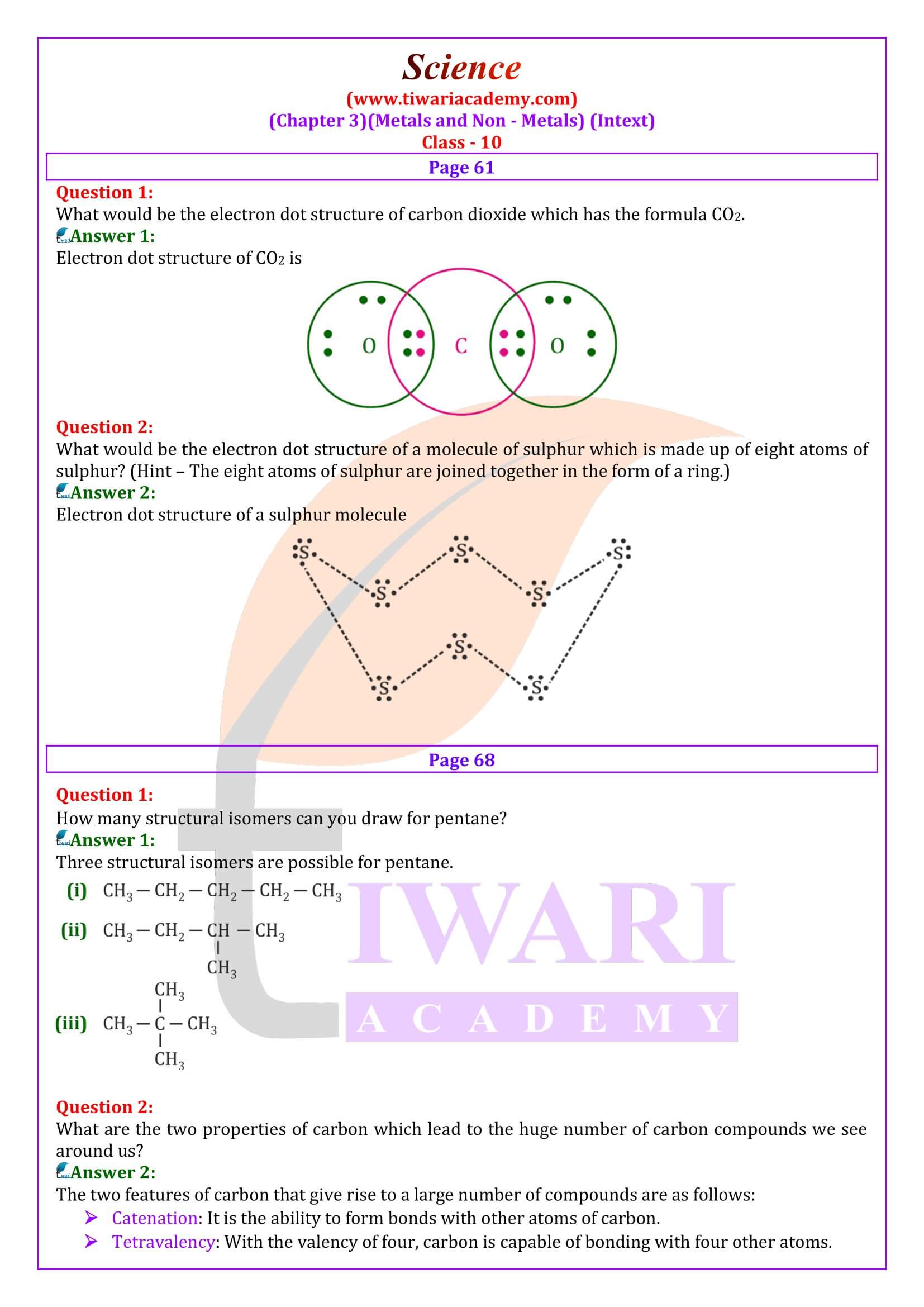 NCERT Solutions for Class 10 Science Chapter 4 Intext Questions
