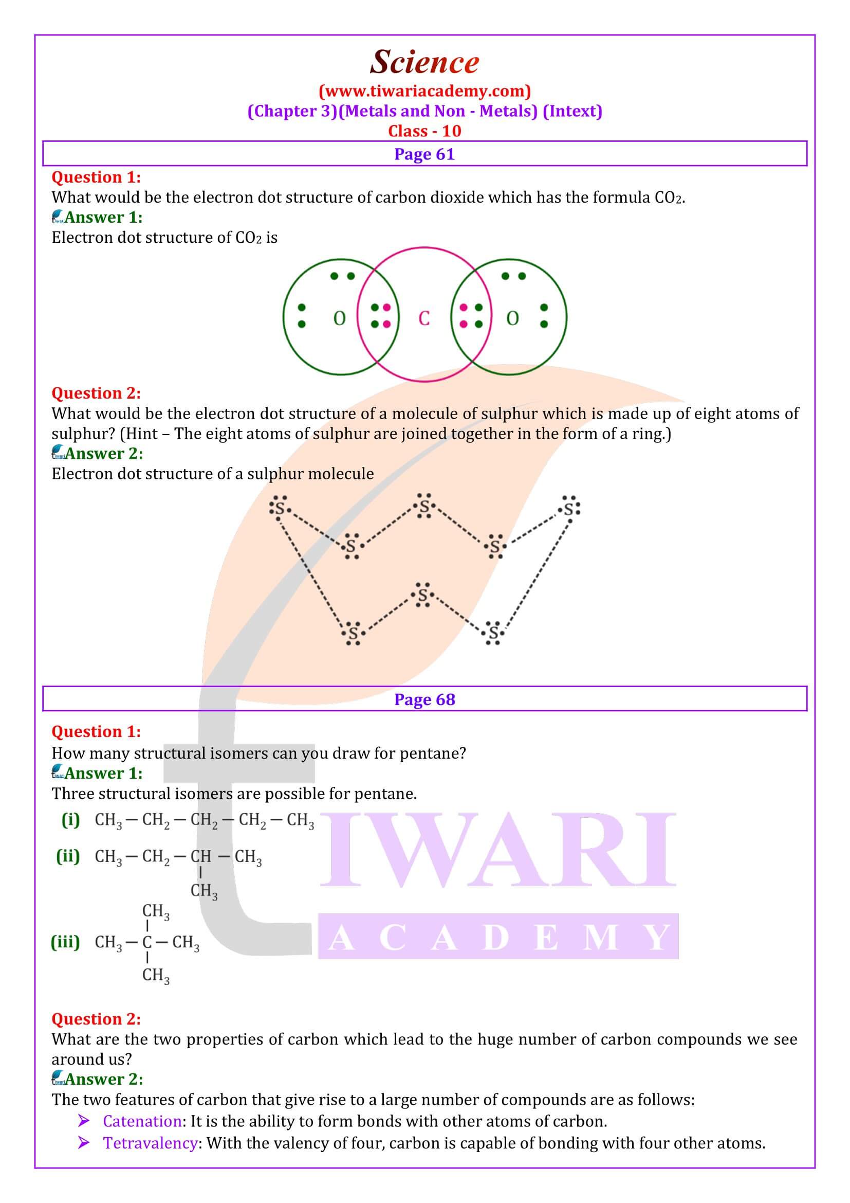 NCERT Solutions for Class 10 Science Chapter 4 Intext Questions