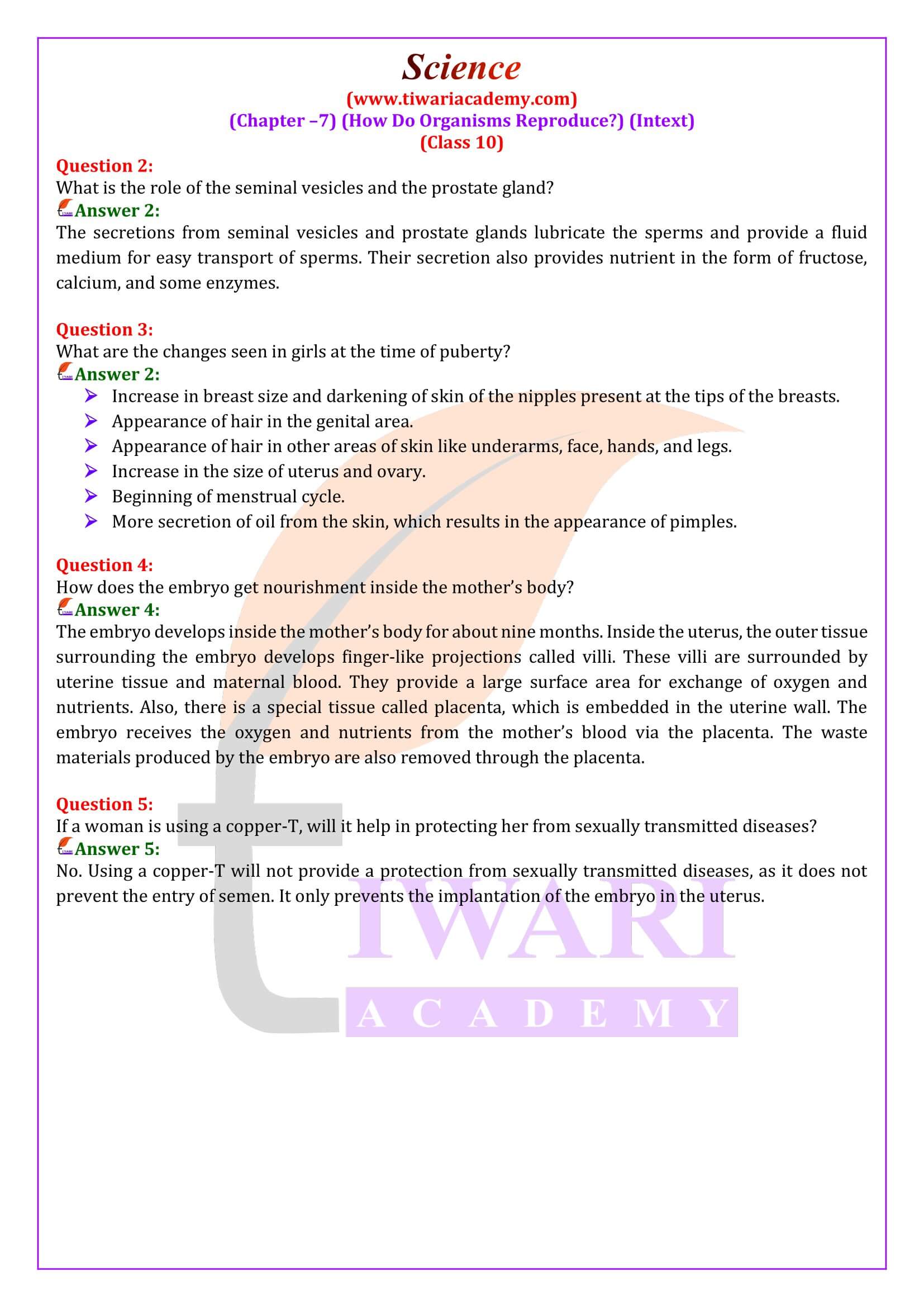 NCERT Solutions for Class 10 Science Chapter 7 in English Medium