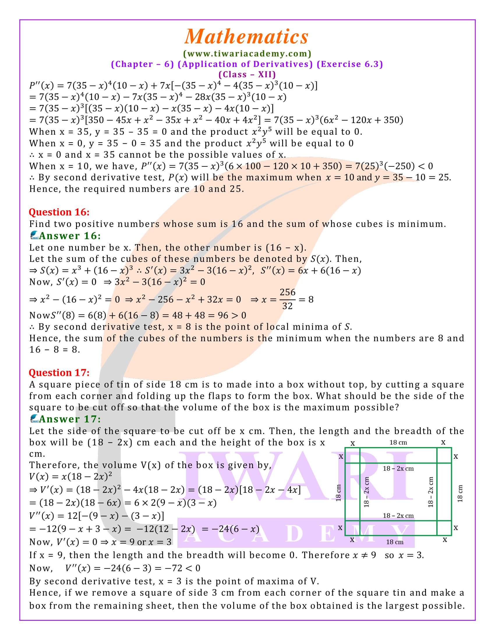 updated 12th Maths ex. 6.3