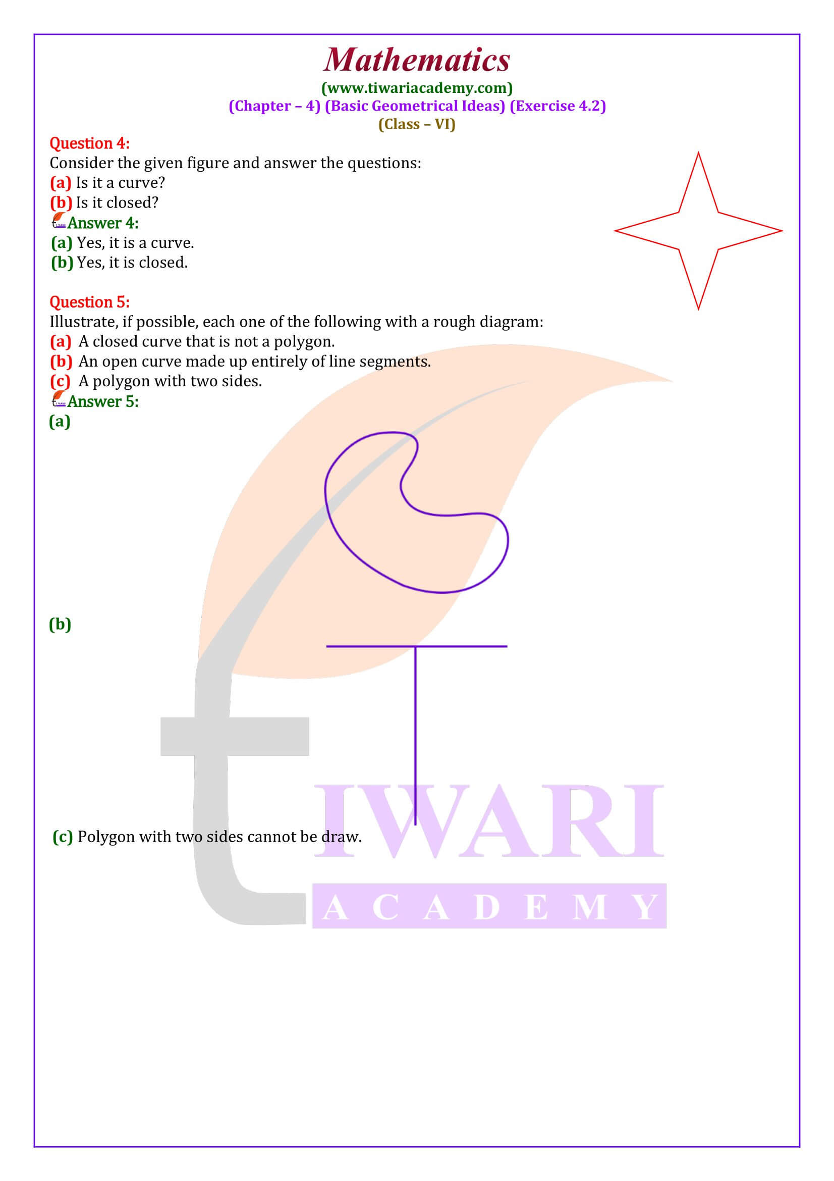 Class 6 Maths Exercise 4.2