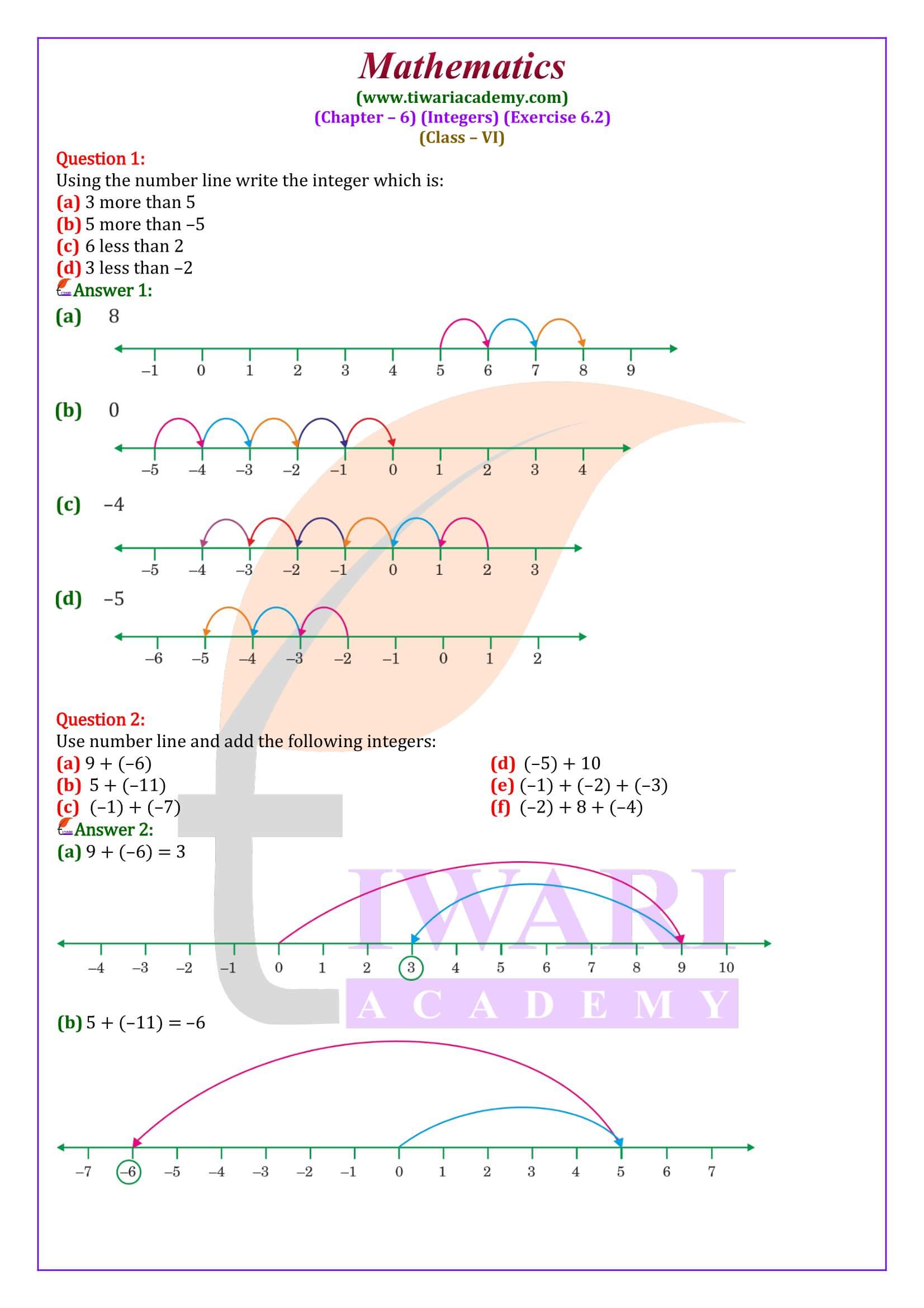 Class 6 Maths Ex. 6.2