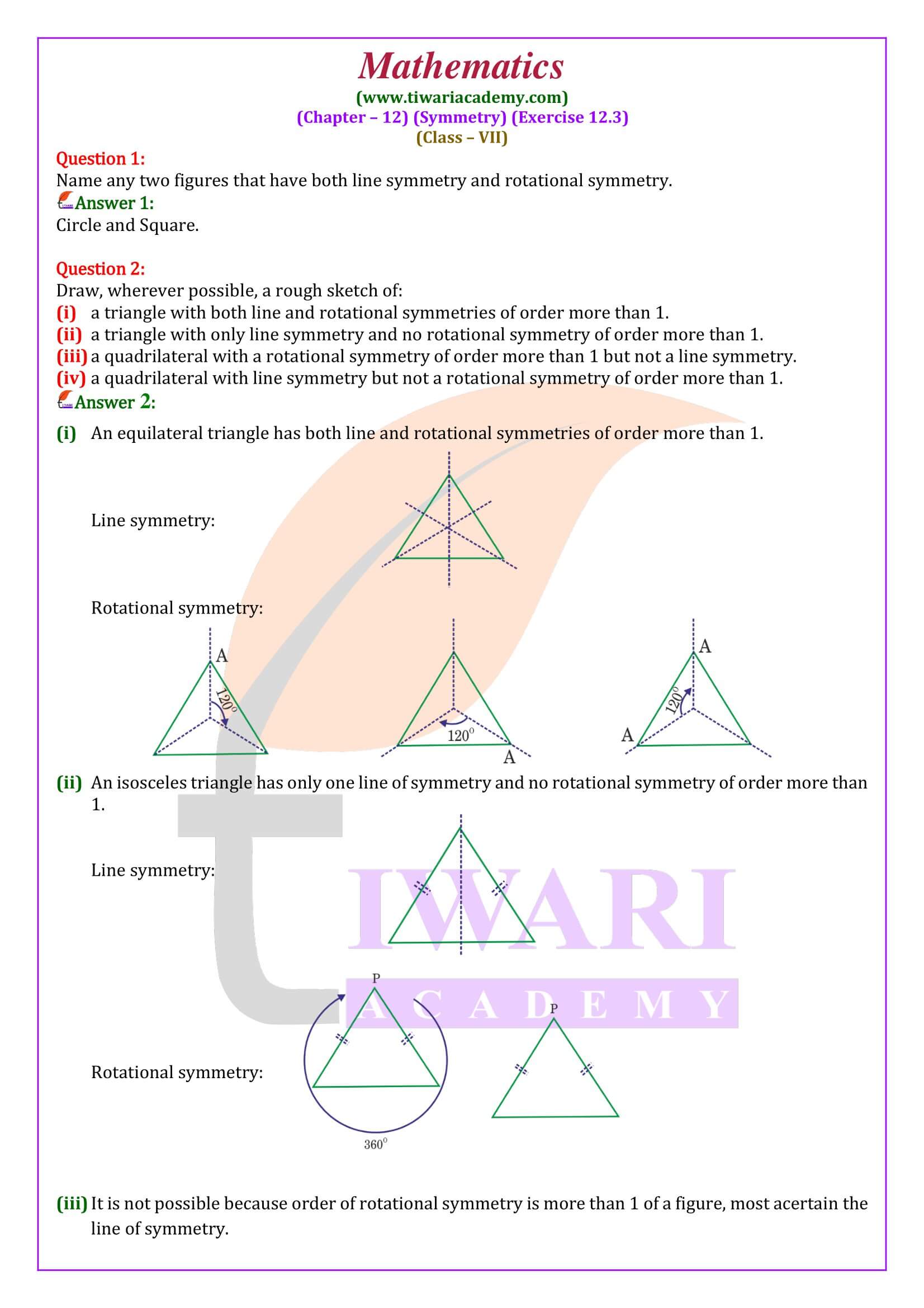 Class 7 Maths Ex. 12.3