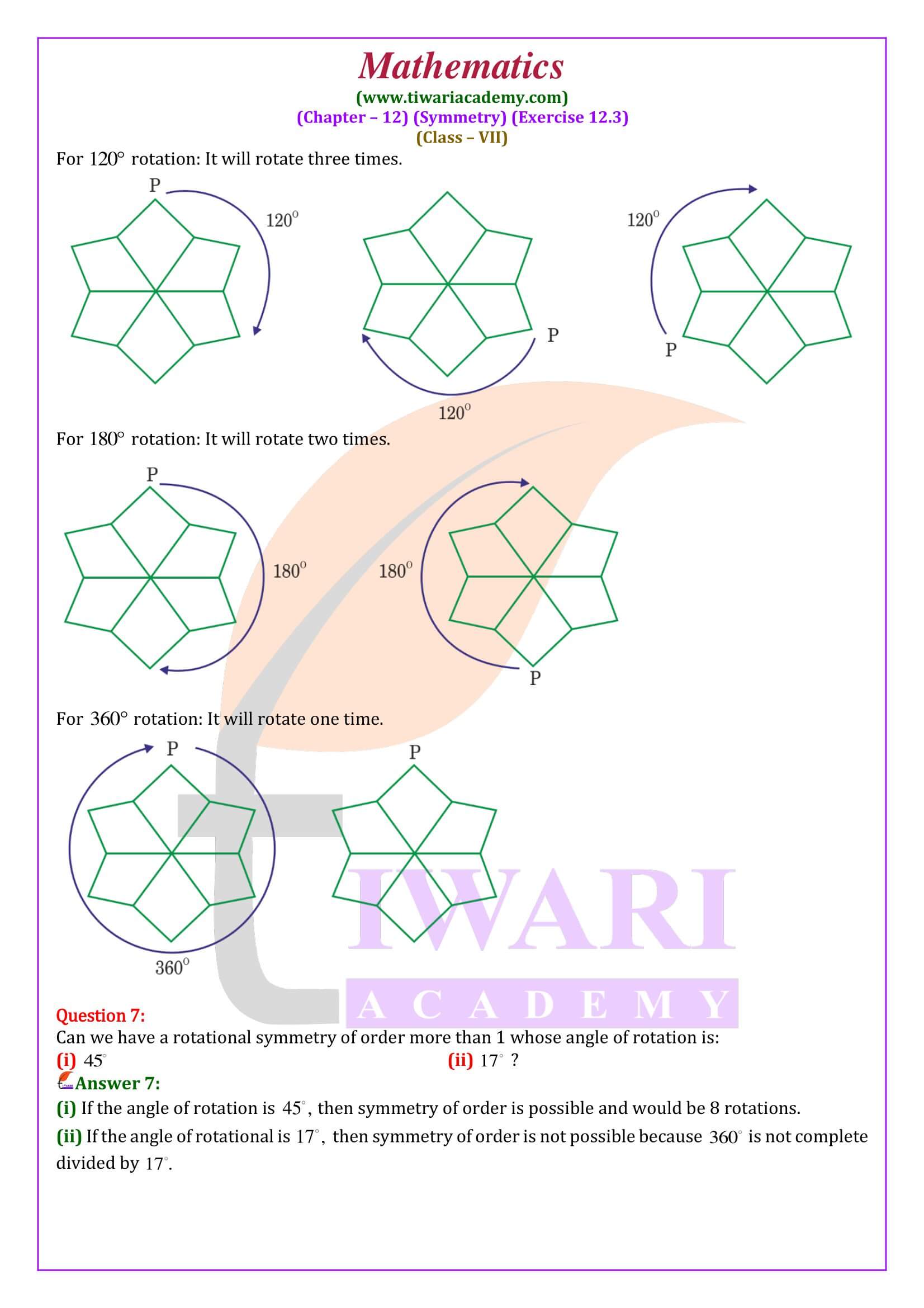 Class 7 Maths Exercise 12.3