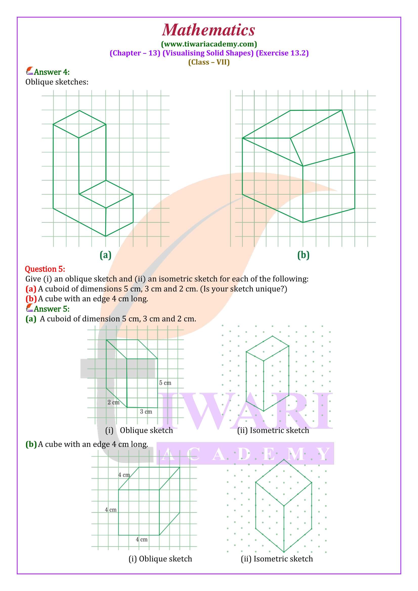 Class 7 Maths Exercise 13.2 guide in English