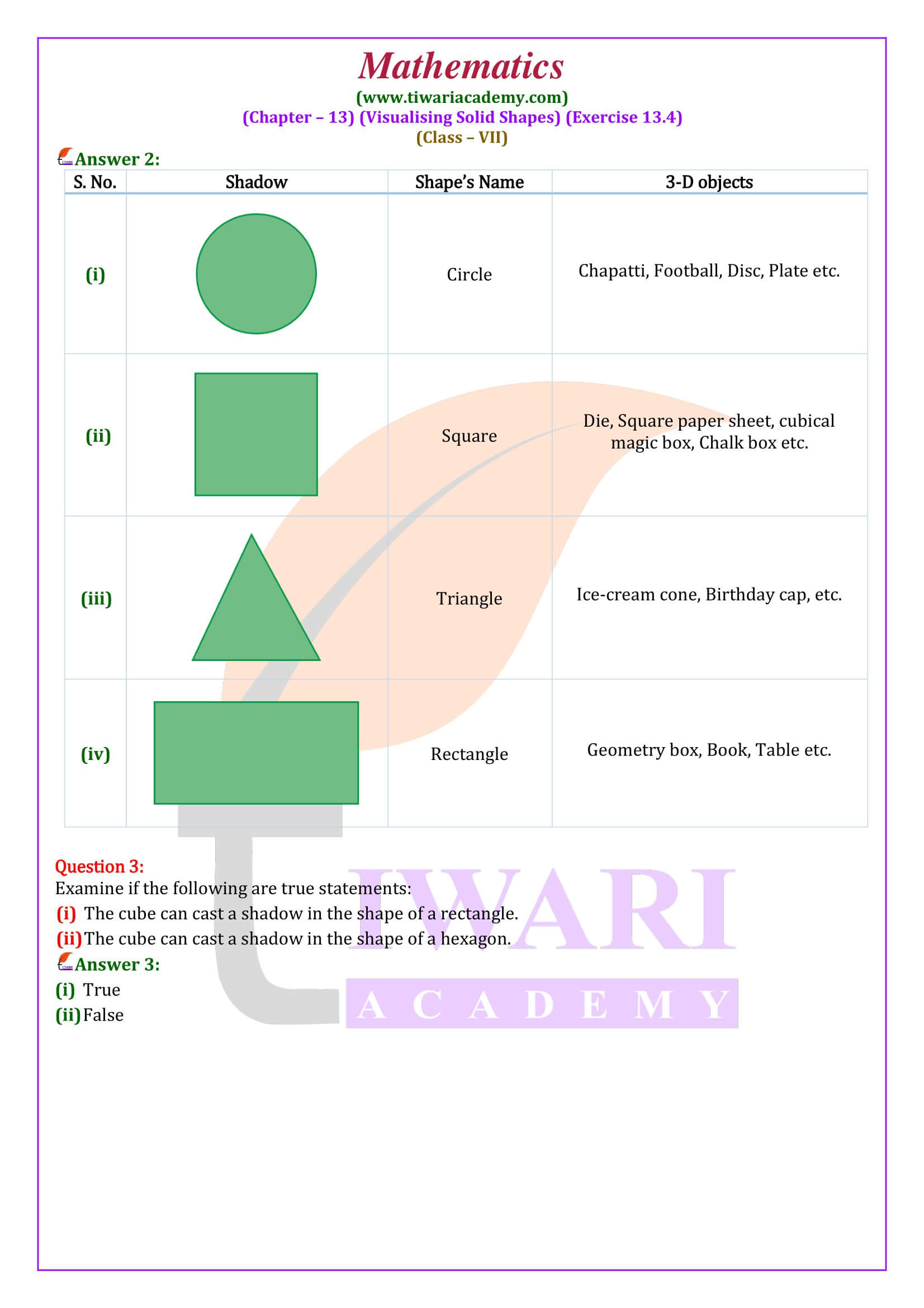 Class 7 Maths Exercise 13.4