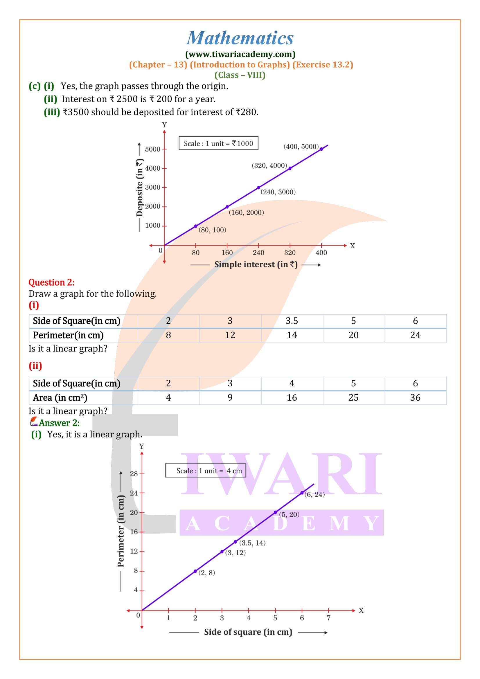 8th Maths ex. 13.2 for new book solutions