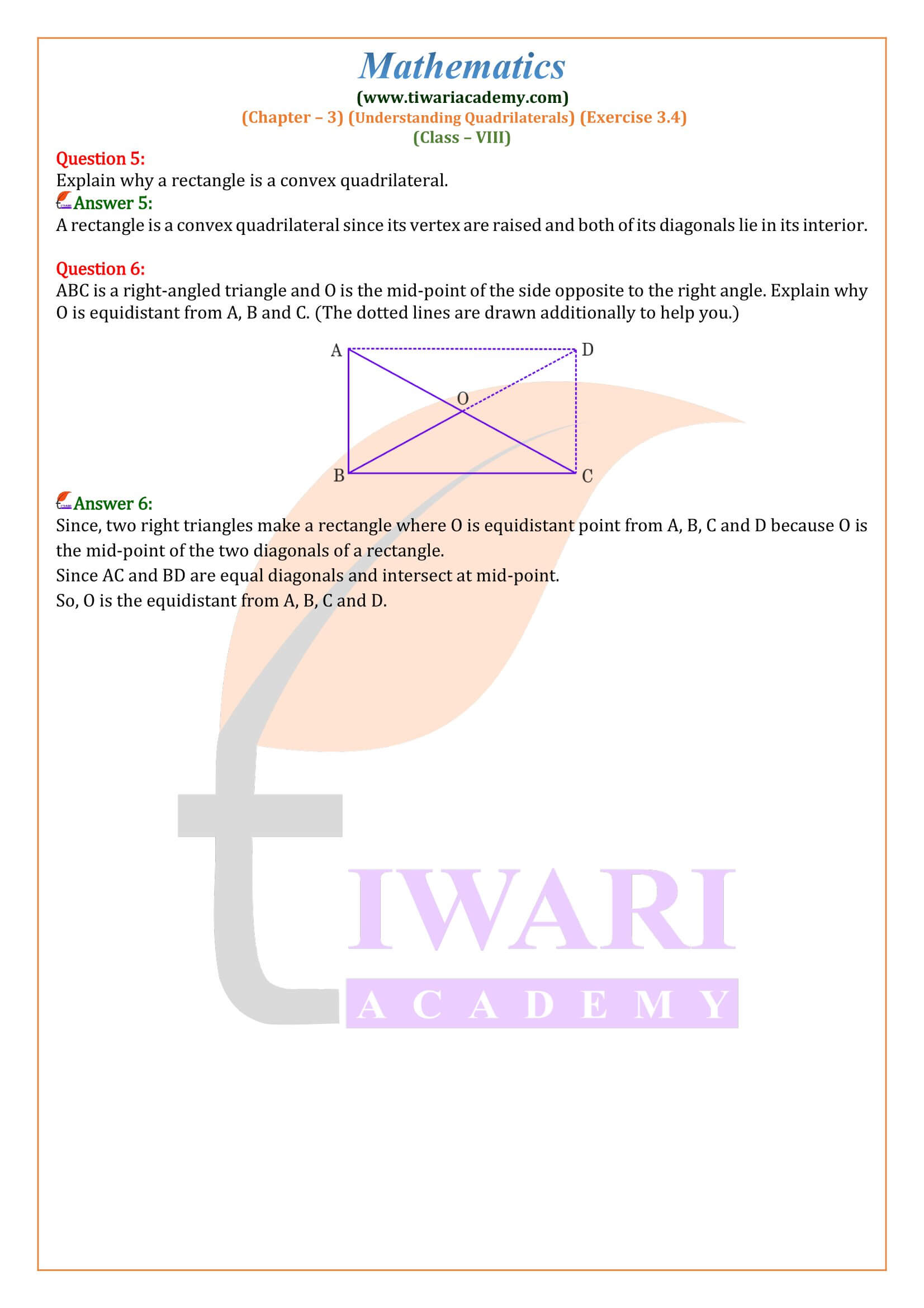 Class 8 Maths Exercise 3.4