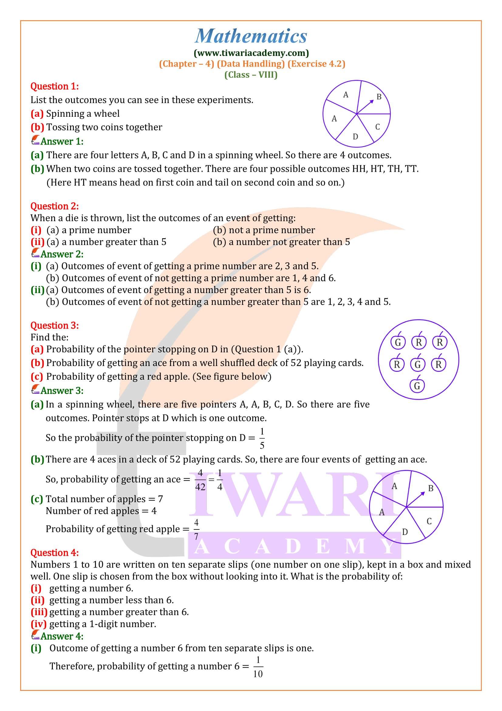 Class 8 Maths Ex. 4.2