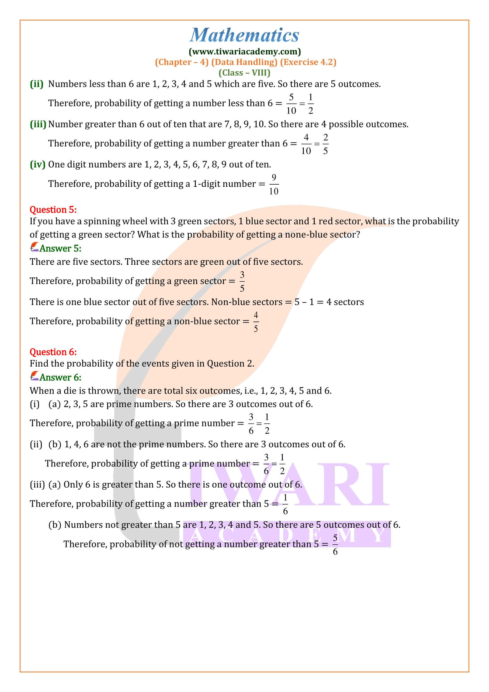 Class 8 Maths Exercise 4.2
