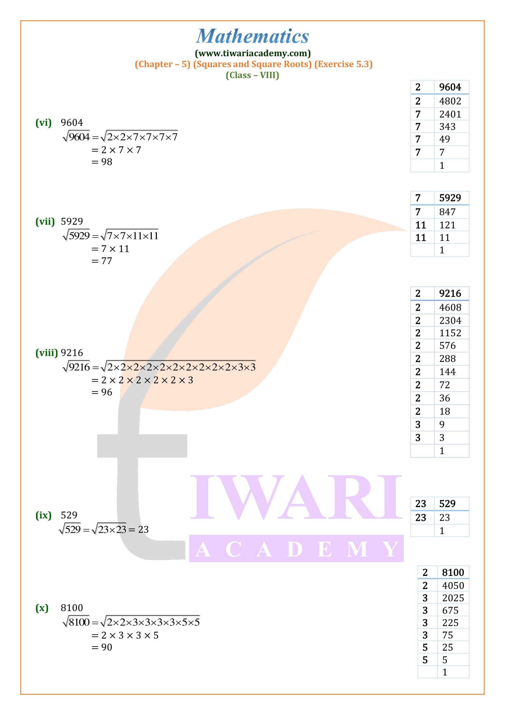 8th Maths ex. 5.3 new