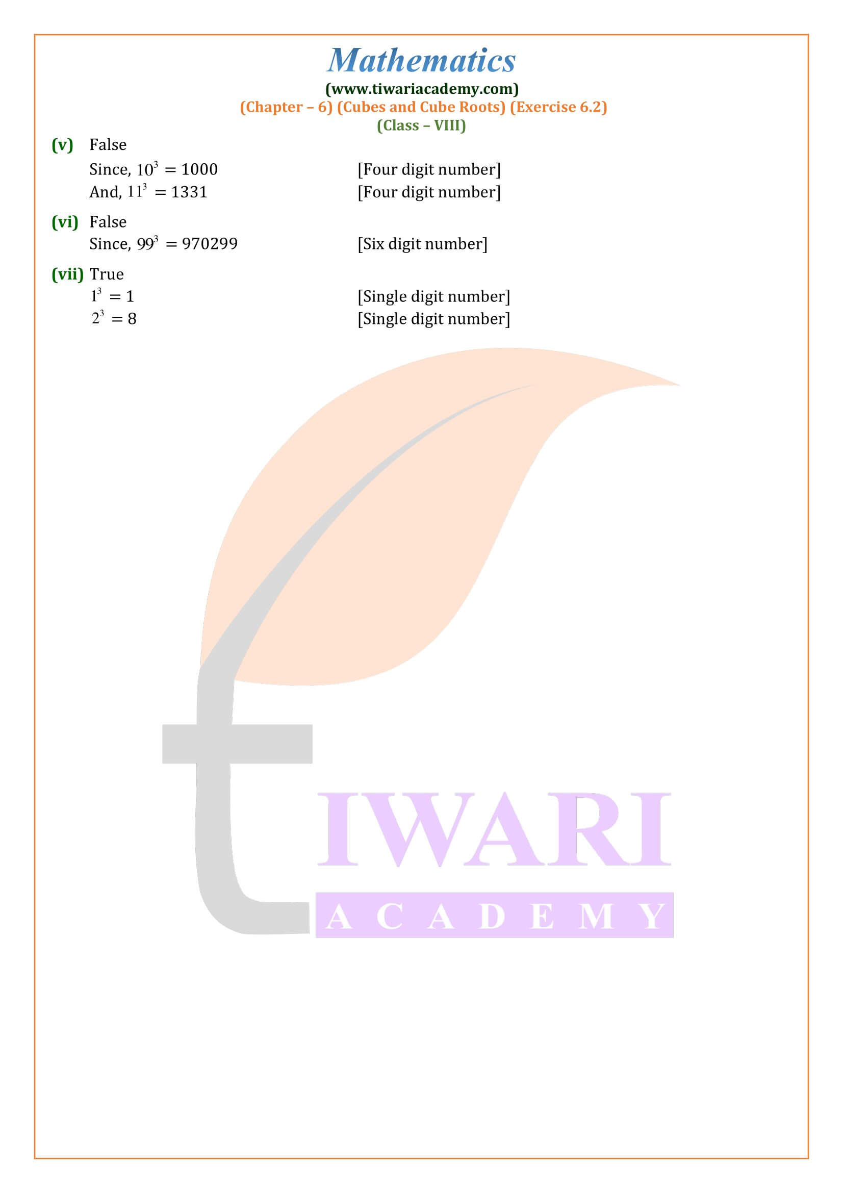 Class 8 Maths Exercise 6.2