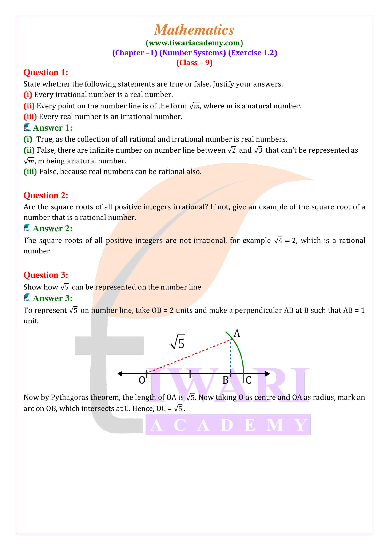 9th maths assignment answers unit 2