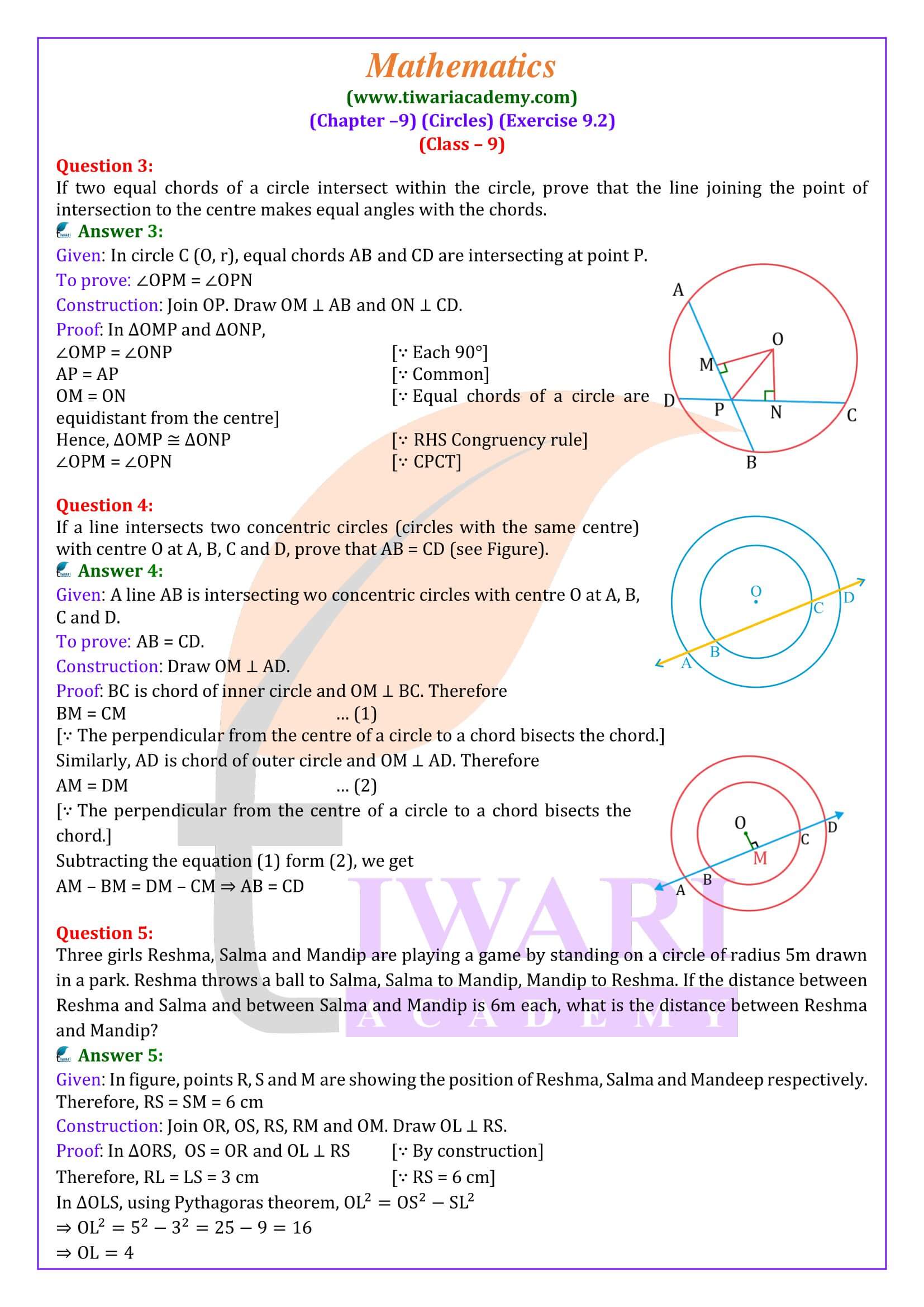 9th Maths ex. 9.2