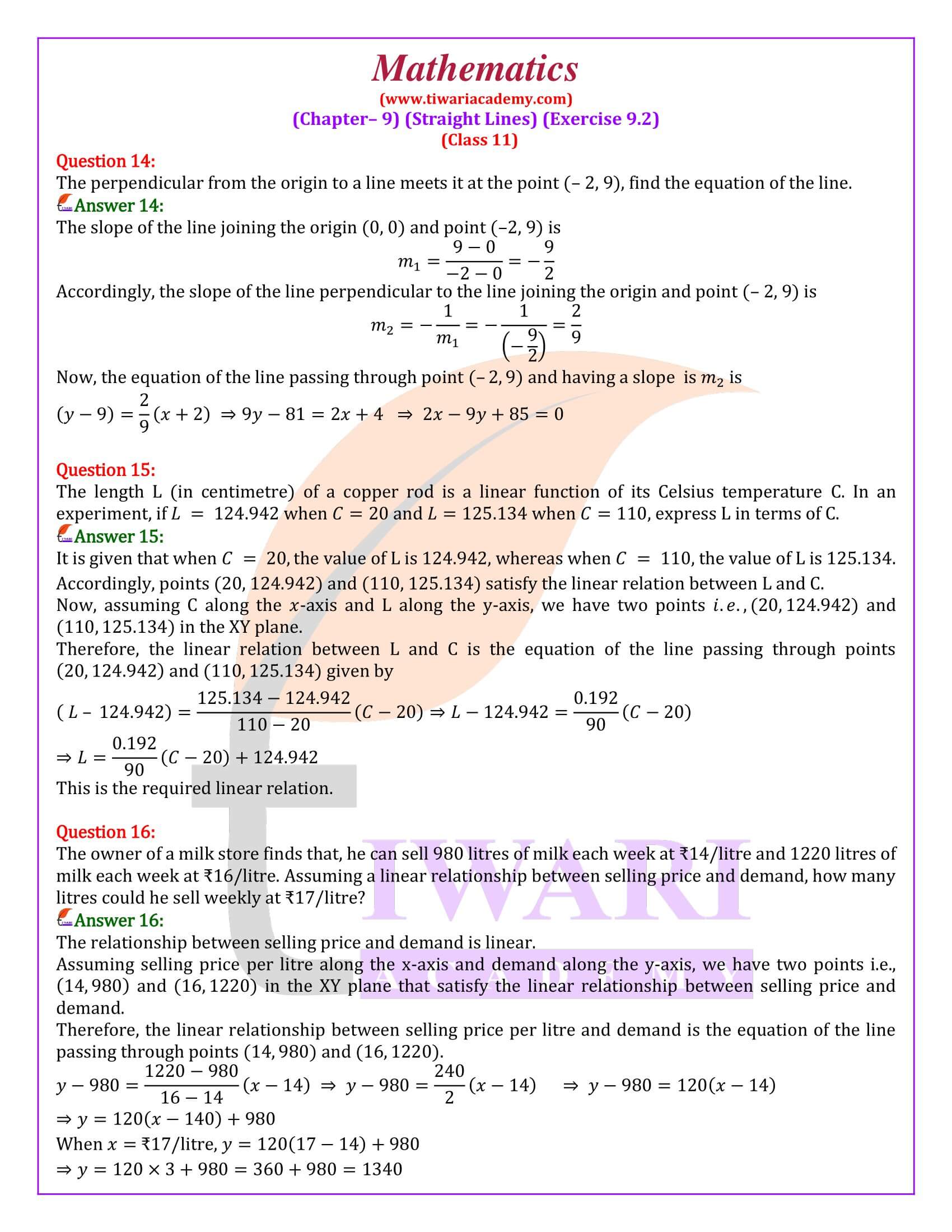 Class 11 Maths Exercise 9.2 solutions in English