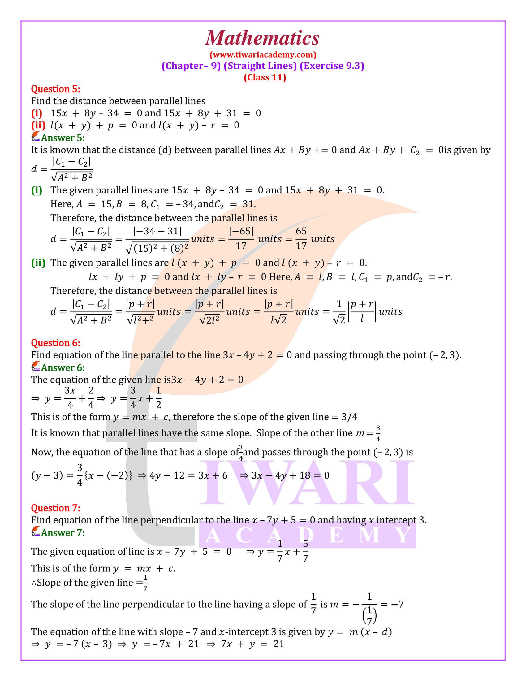NCERT Solutions for Class 11 Maths Chapter 9.3