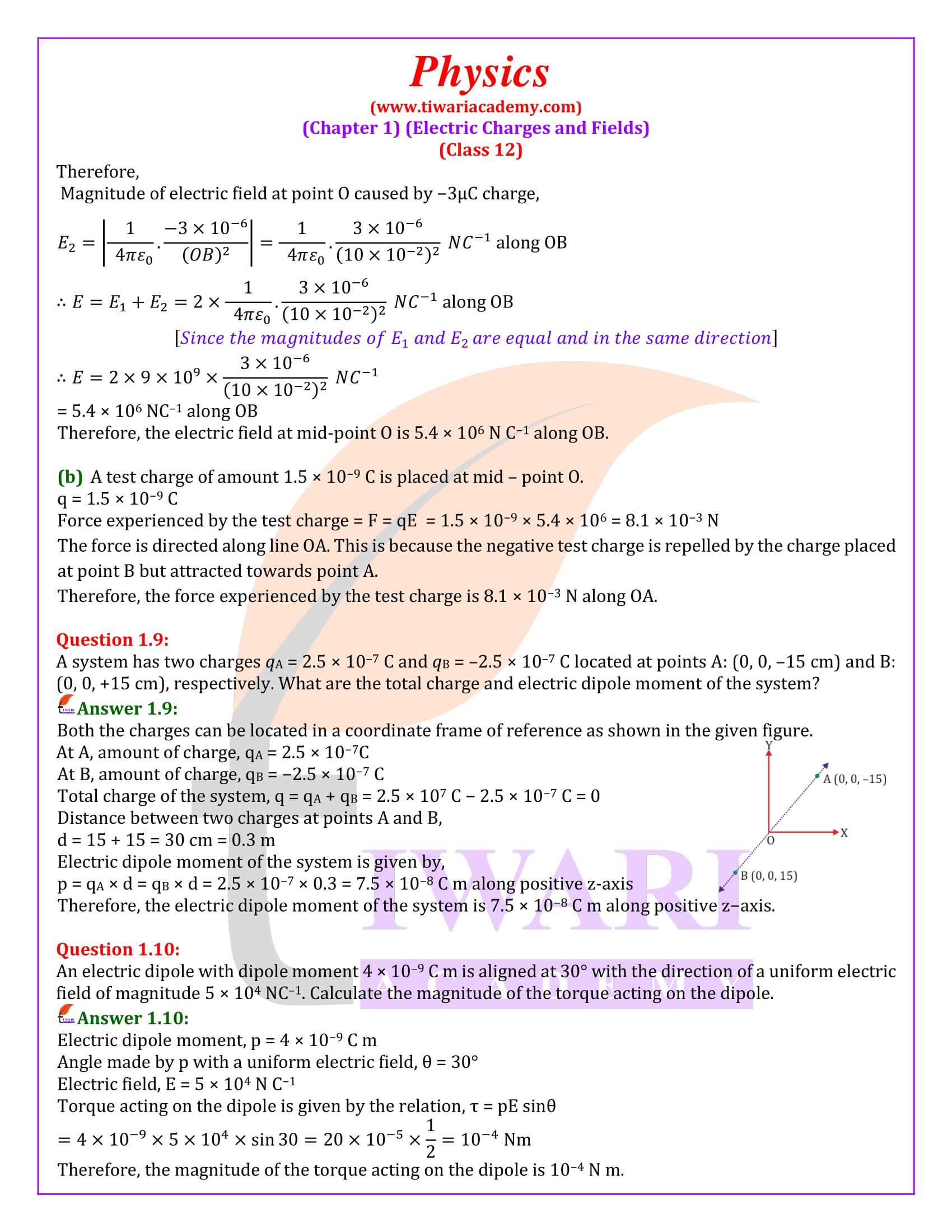 Class 12 Physics Chapter 1