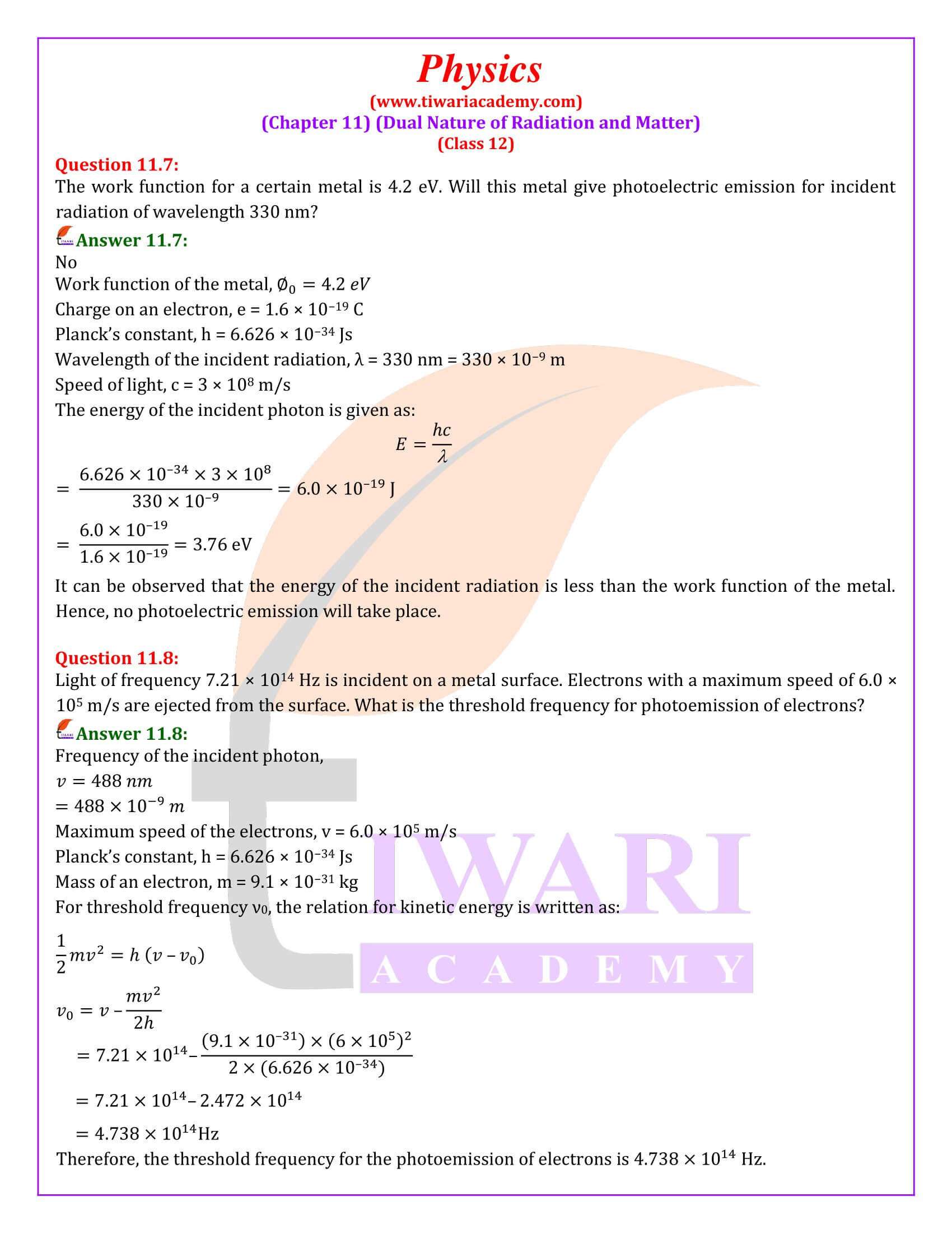 Class 12 Physics Chapter 11