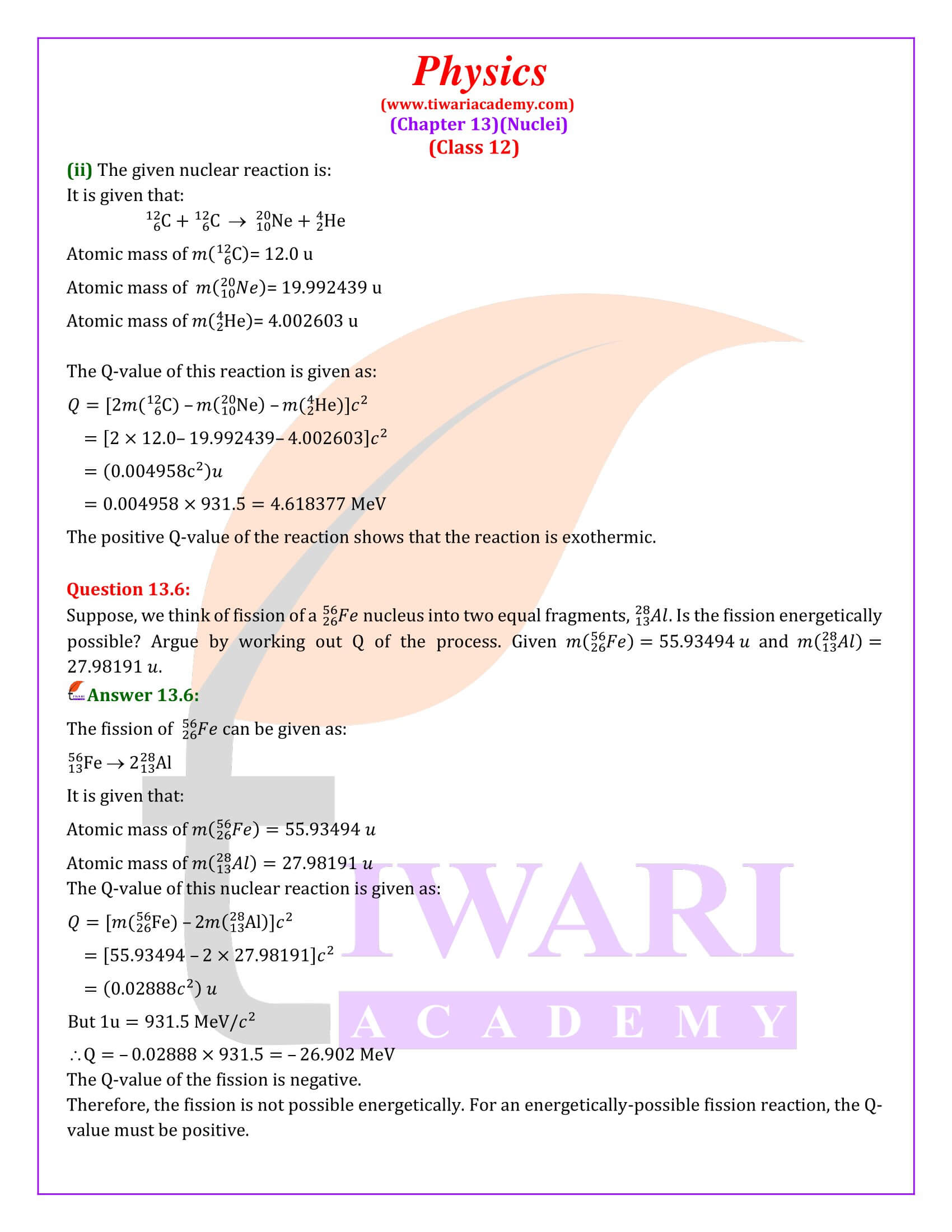 NCERT Solutions for Class 12 Physics Chapter 13 revised for new session