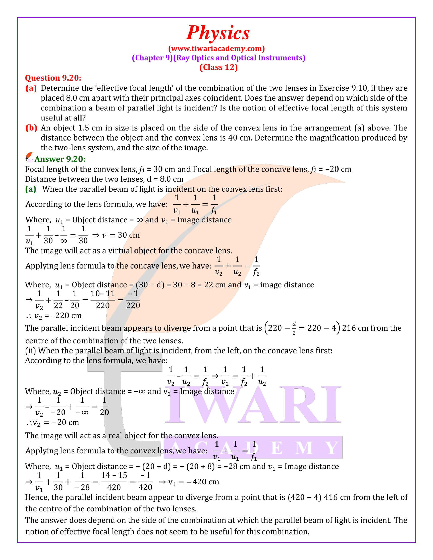 Class 12 Physics Chapter 9 all answers