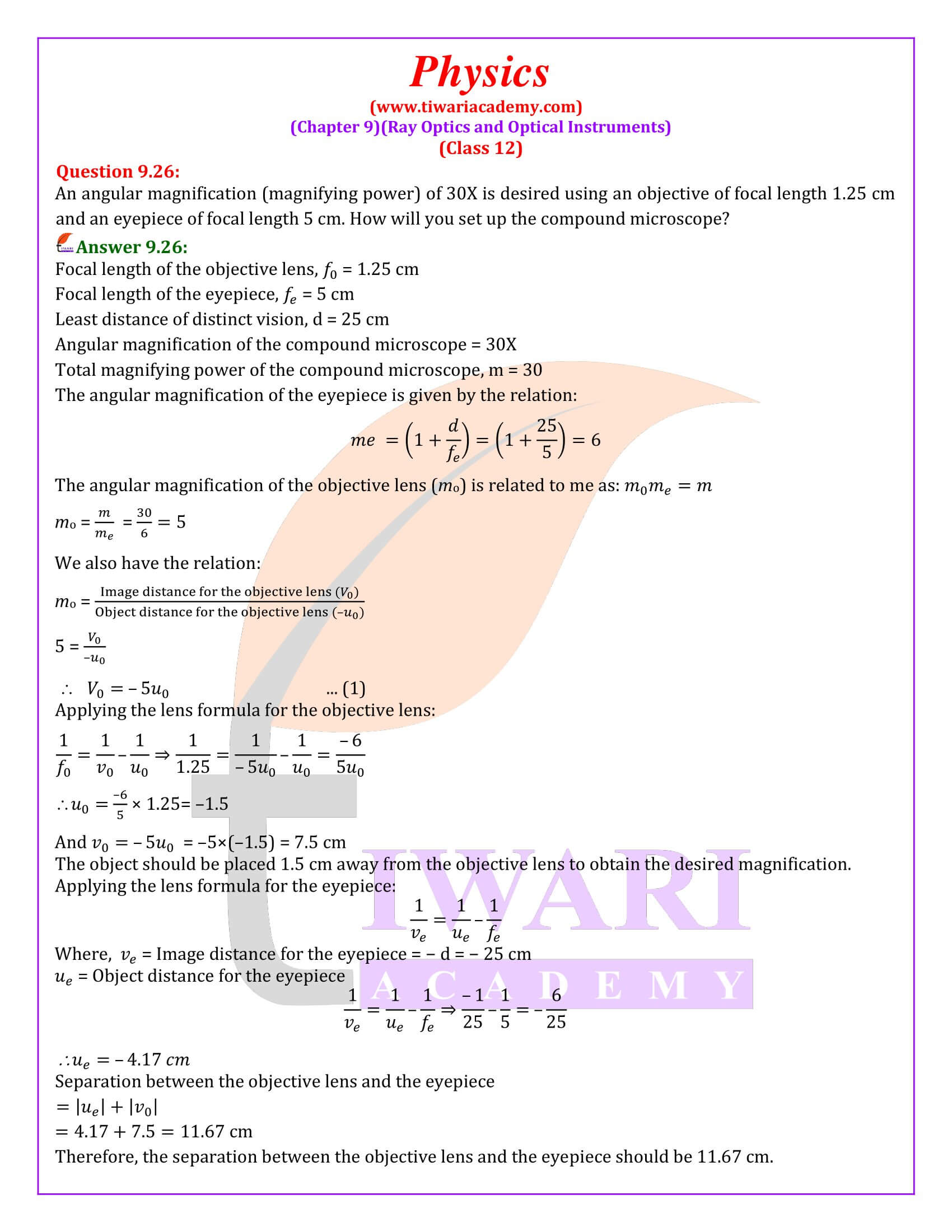 12th Physics Chapter 9 Solutions