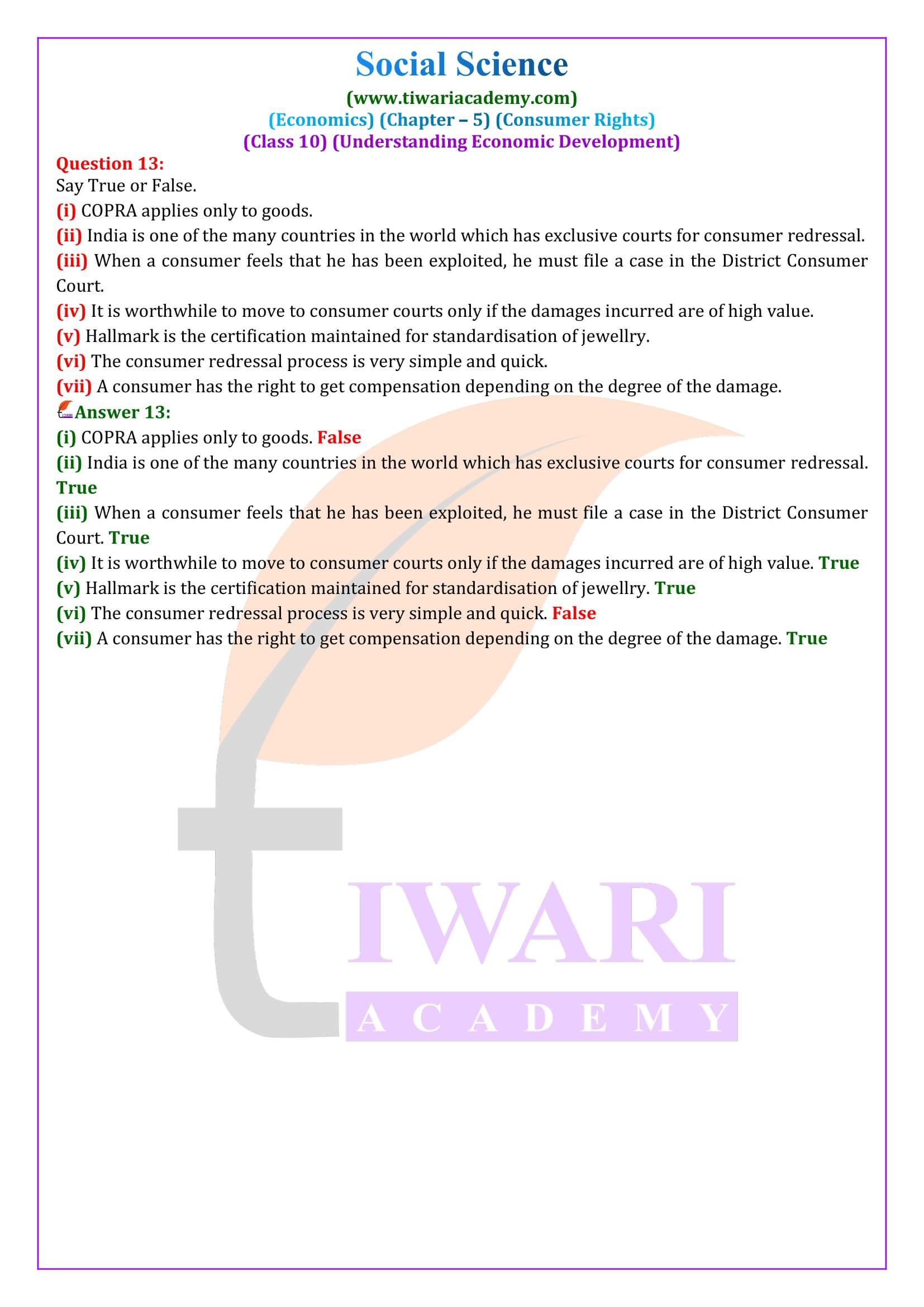 Class 10 Economics Chapter 5