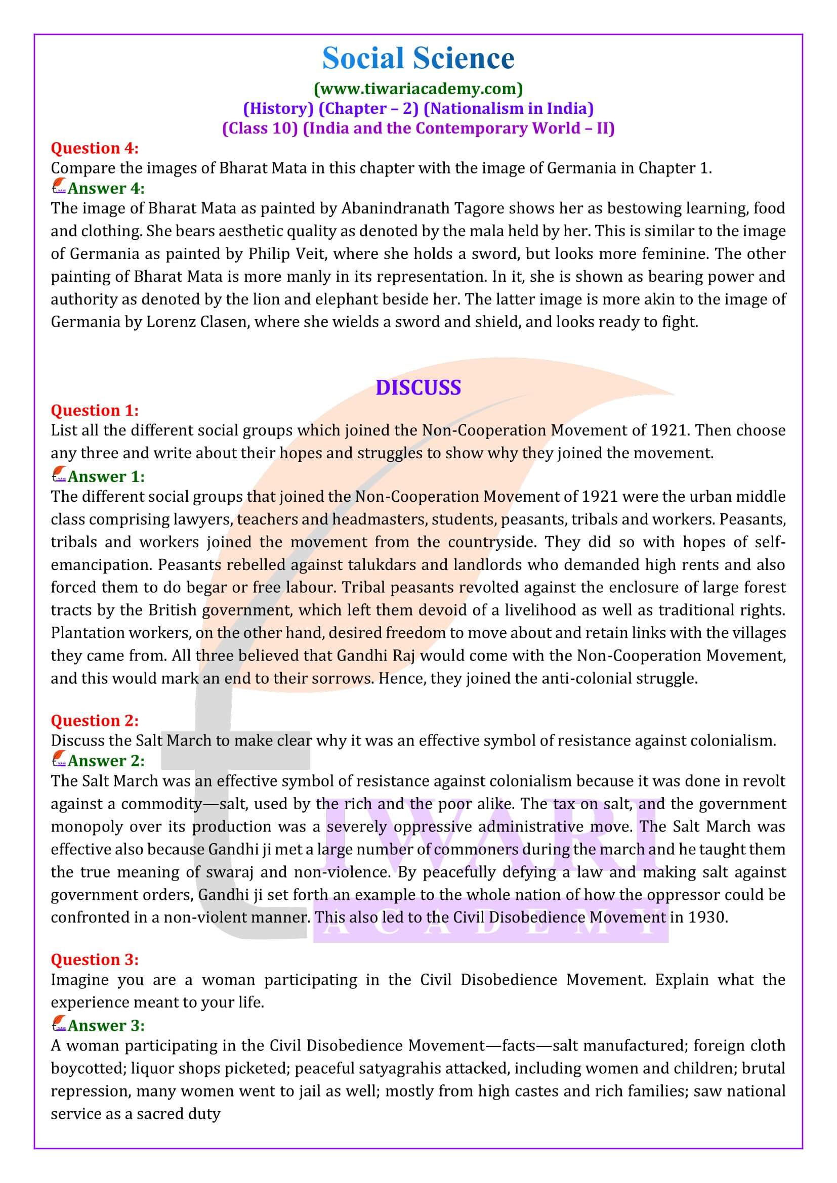Class 10 History Chapter 2