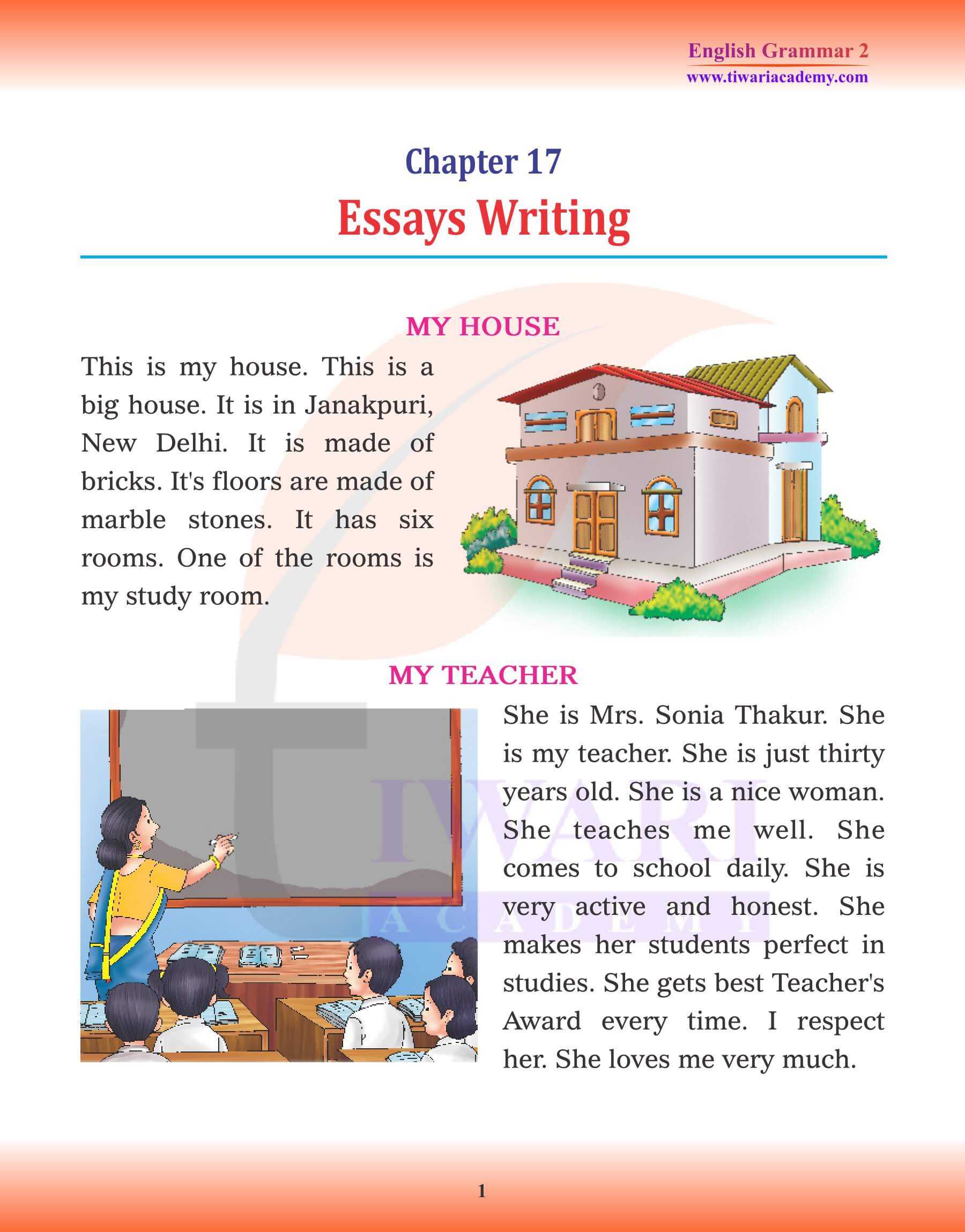 bedroom essay for class 2