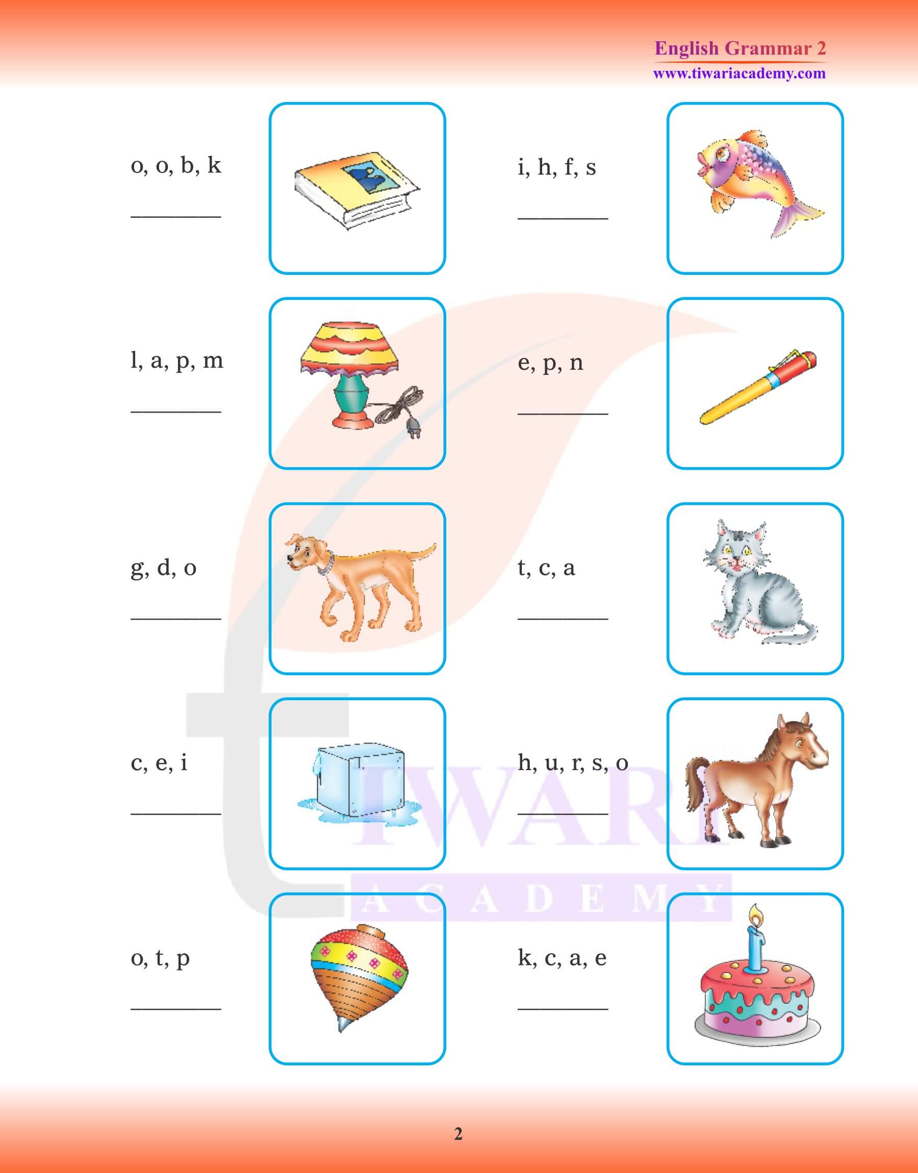 Class 2 English Grammar Chapter 3 Words formation