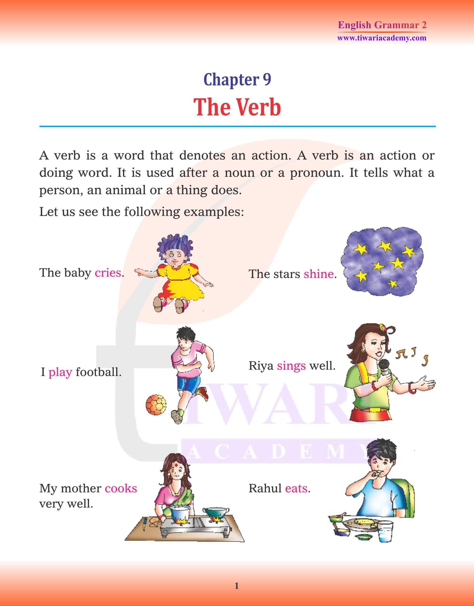 Class 2 English Grammar Chapter 9 The Verb