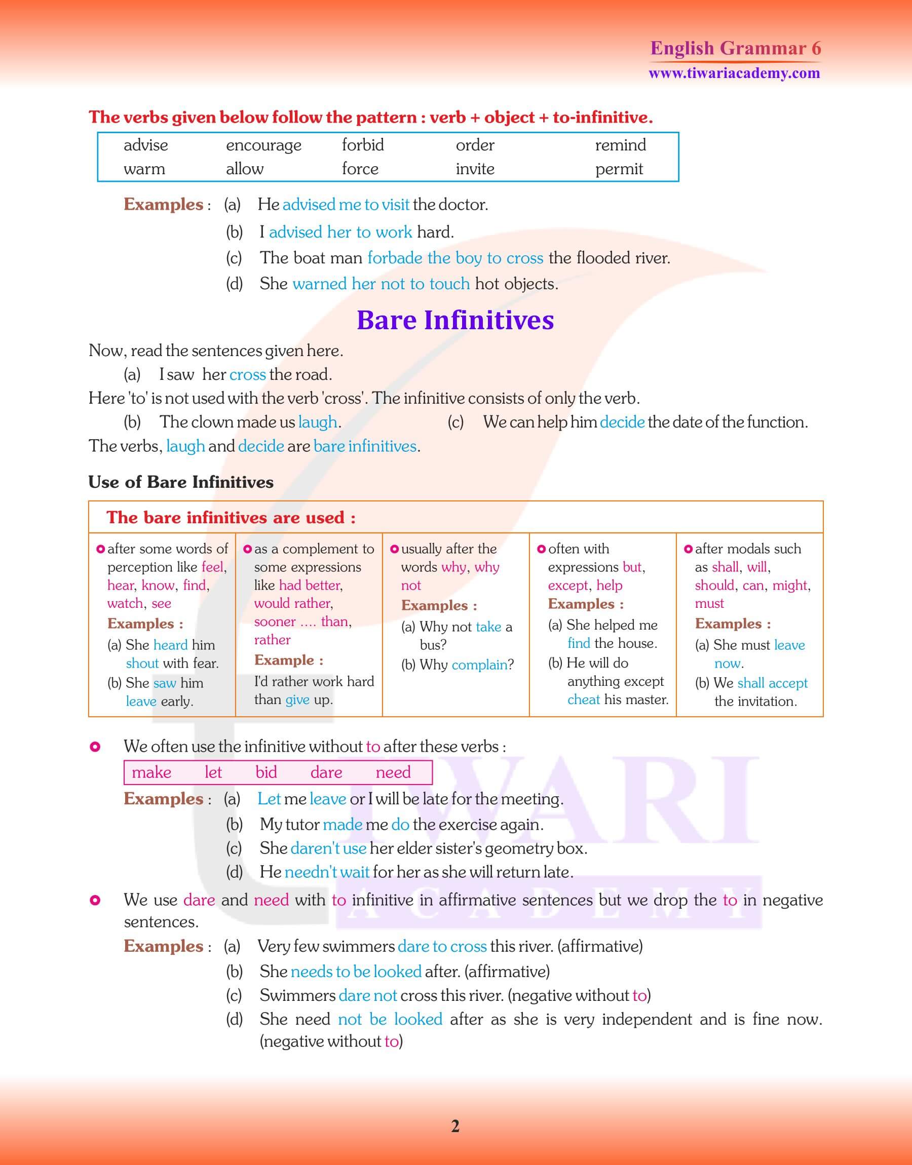 Class 6 English Grammar Gerund