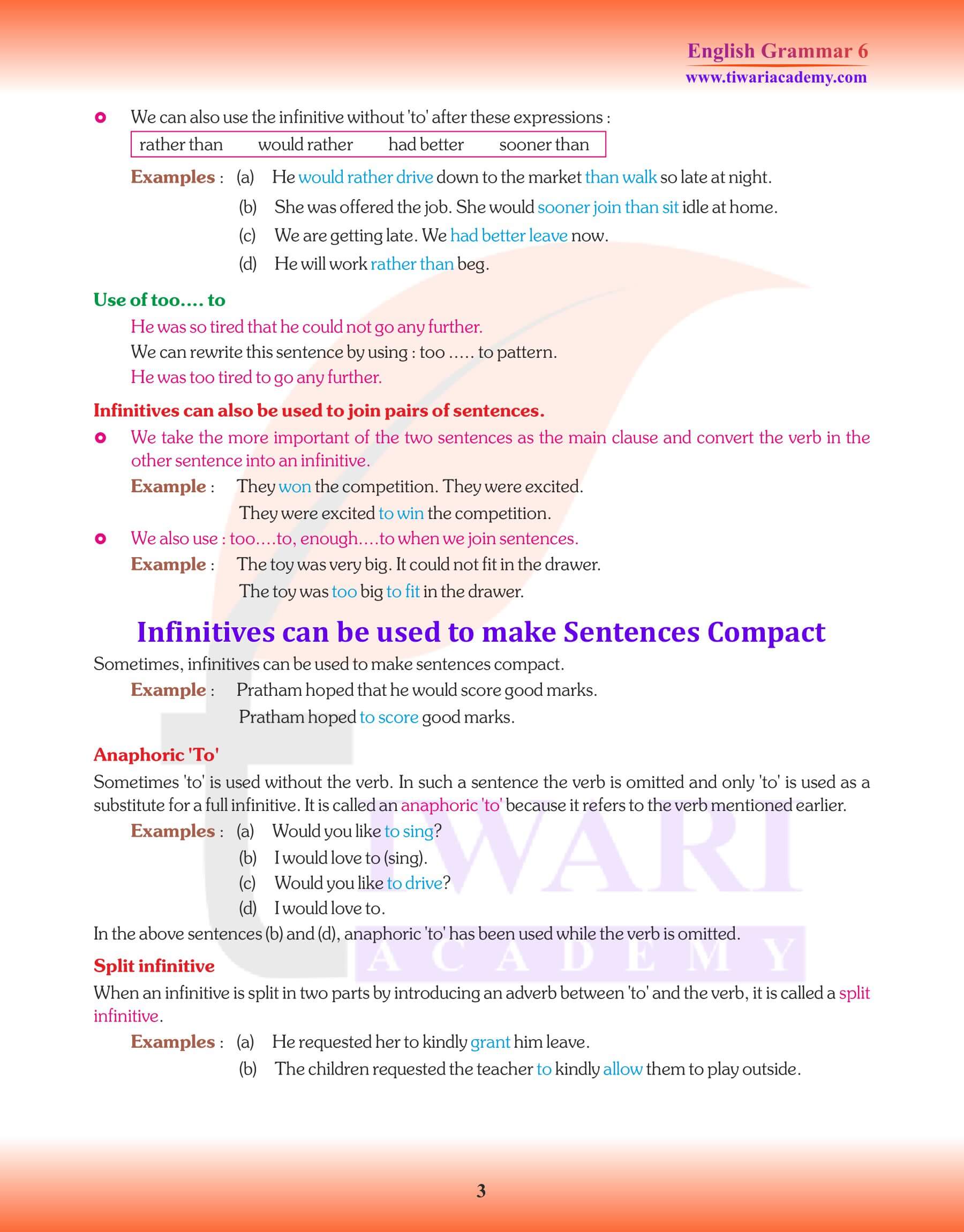 Class 6 English Grammar Participles.