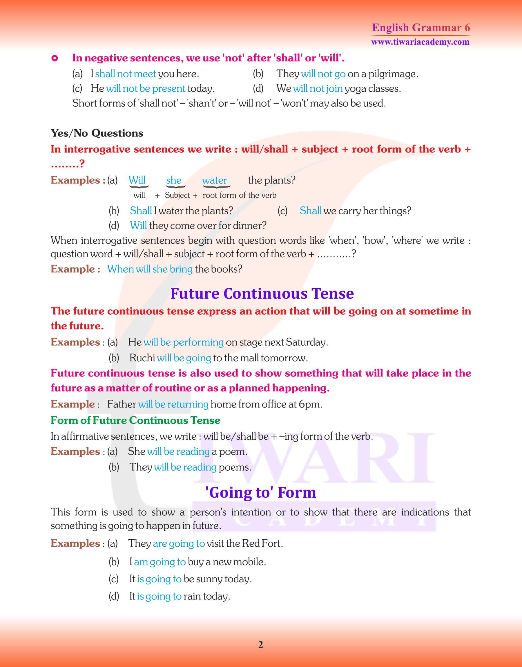 Class 6 Grammar Perfect Continuous Tense