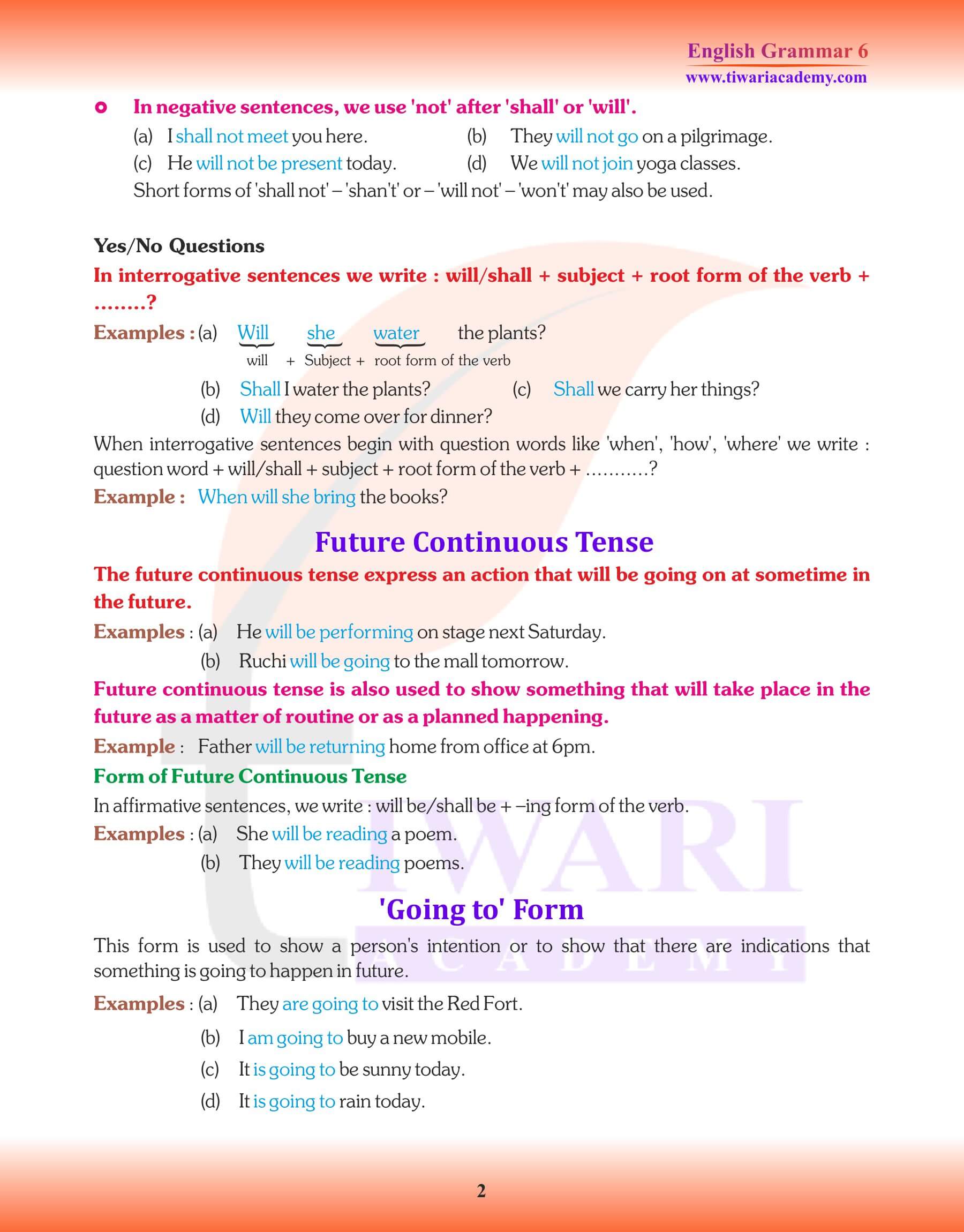 Class 6 Grammar Perfect Continuous Tense