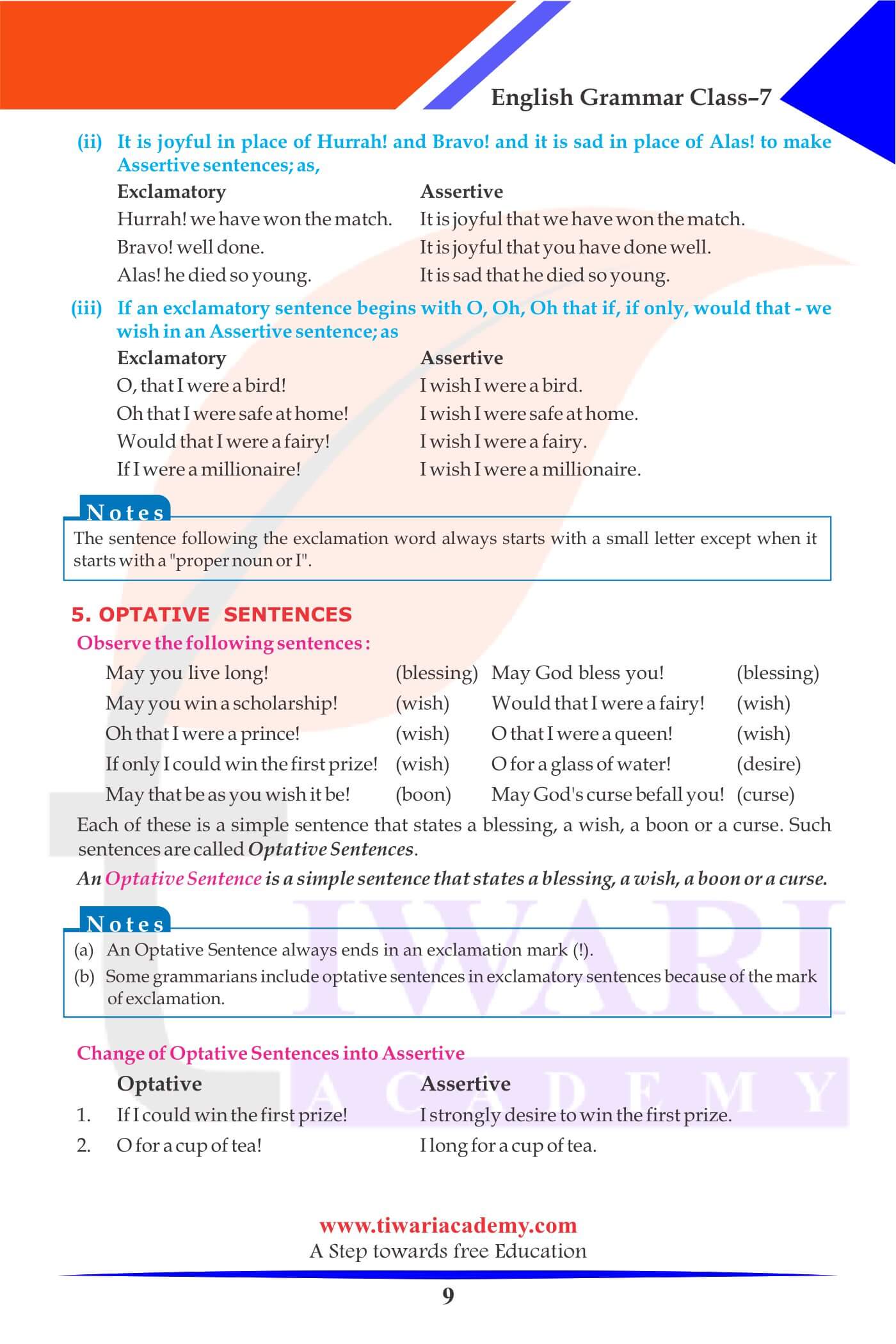 Class 7 English Grammar Chapter 1 book