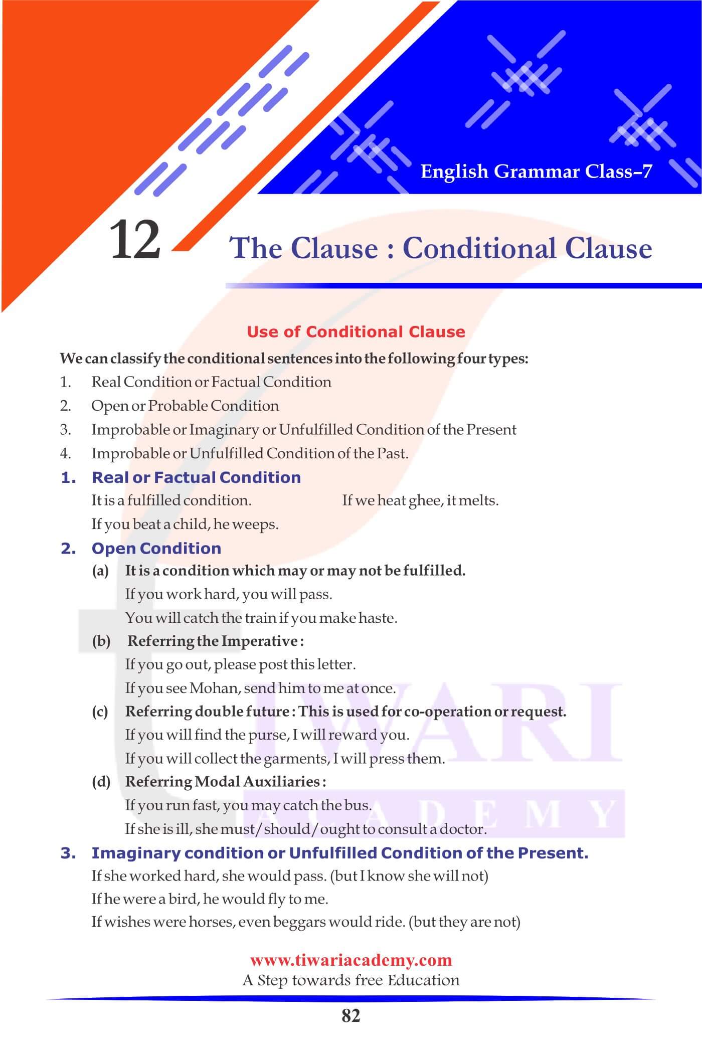 Class 7 English Grammar The Clause