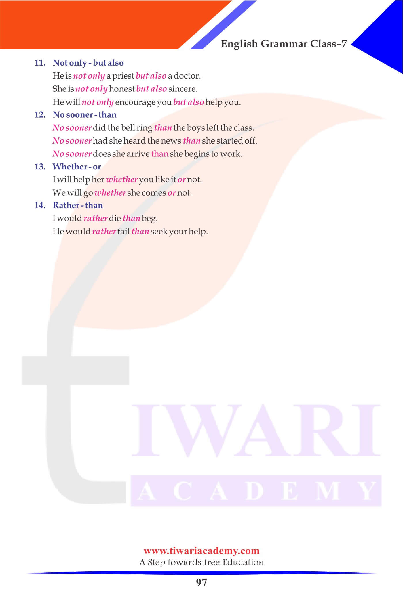 Class 7 English Grammar Chapter 15 Assignments