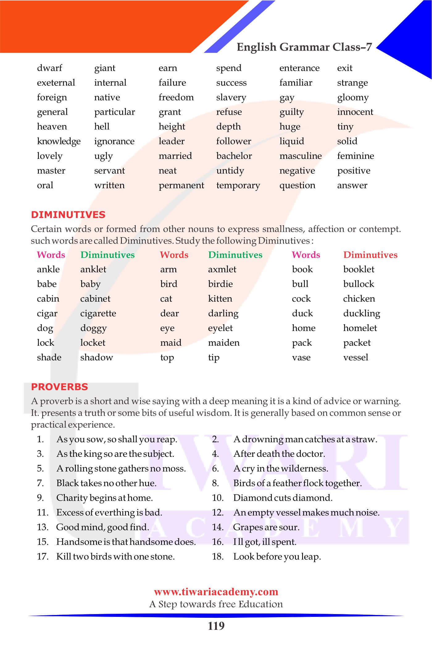 Class 7 English Grammar Chapter 19 Word making