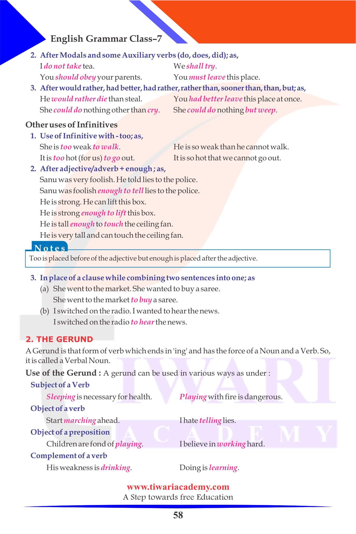 Class 7 English Grammar Chapter 9 Participle