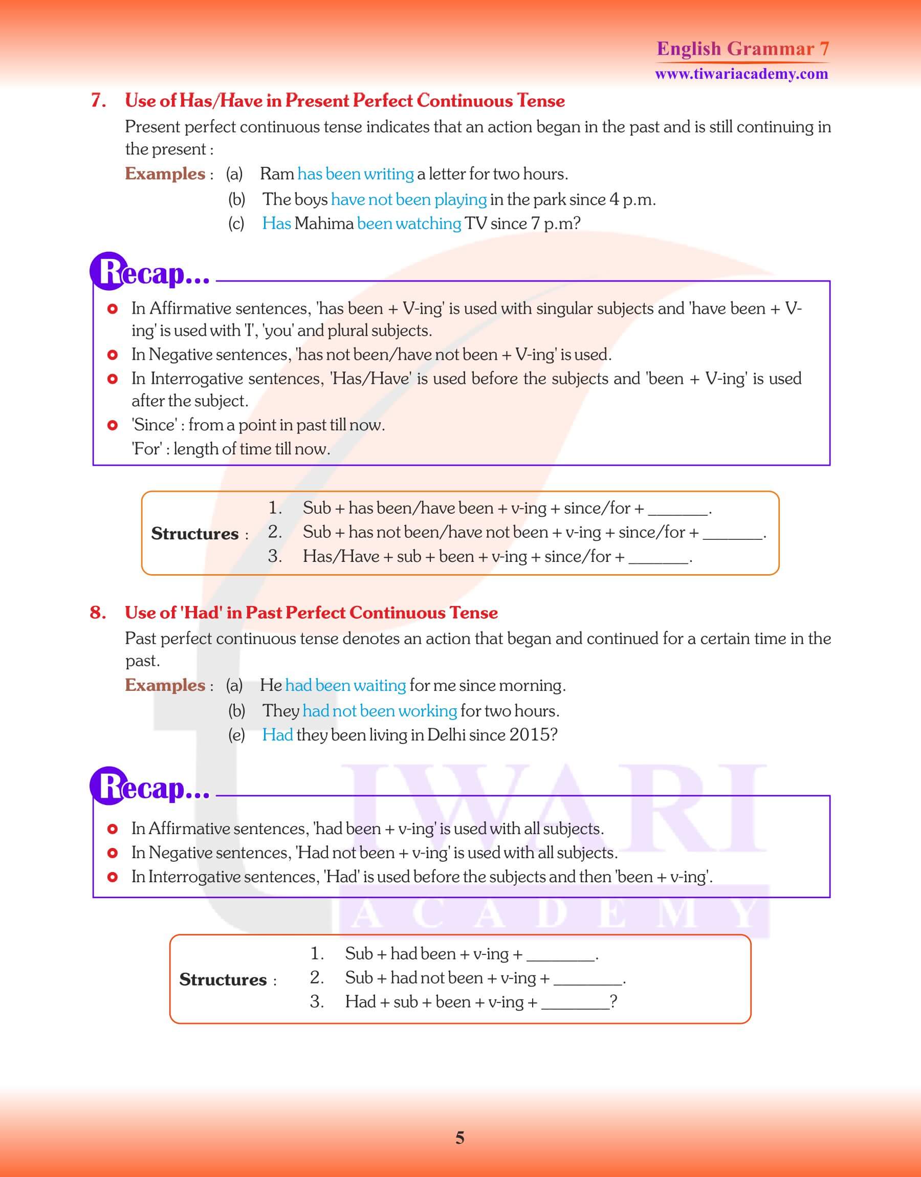 Class 7 English Grammar Chapter 11 practice exercises