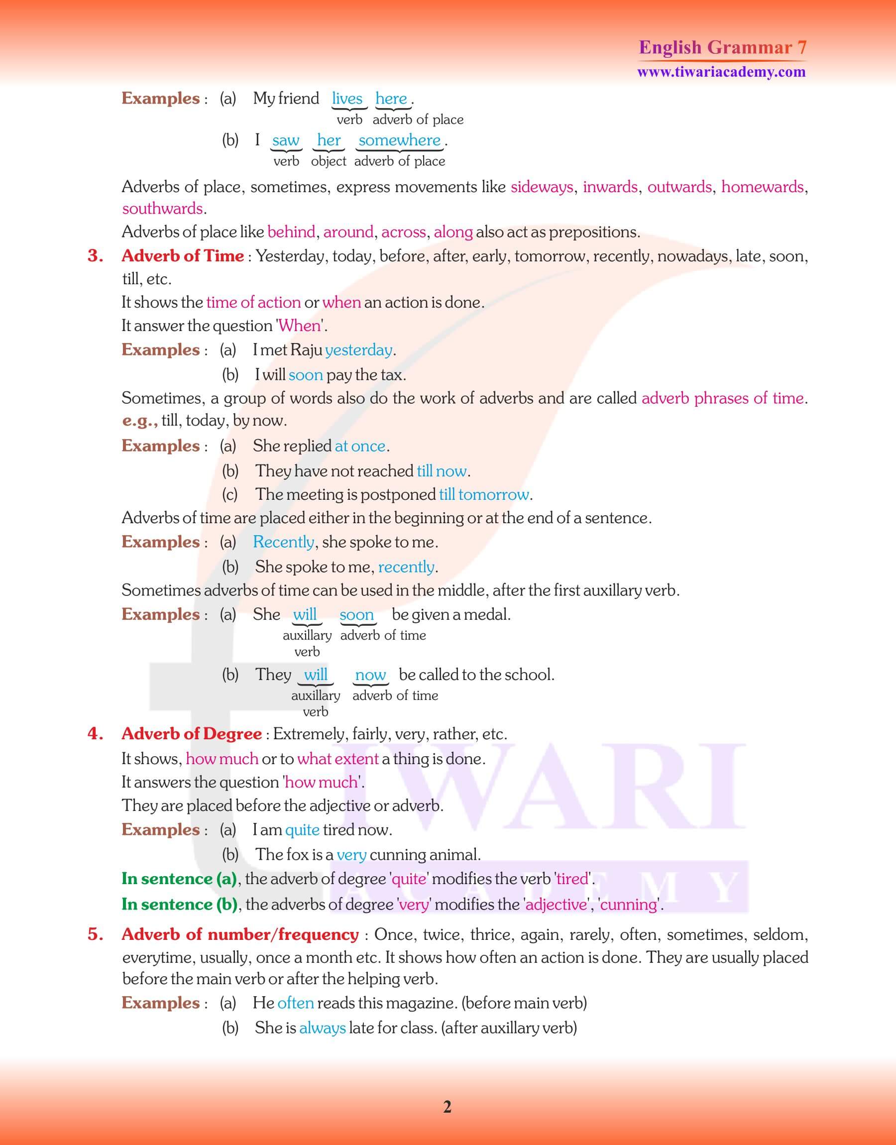 Class 7 English Grammar Chapter 13 Revision Notes