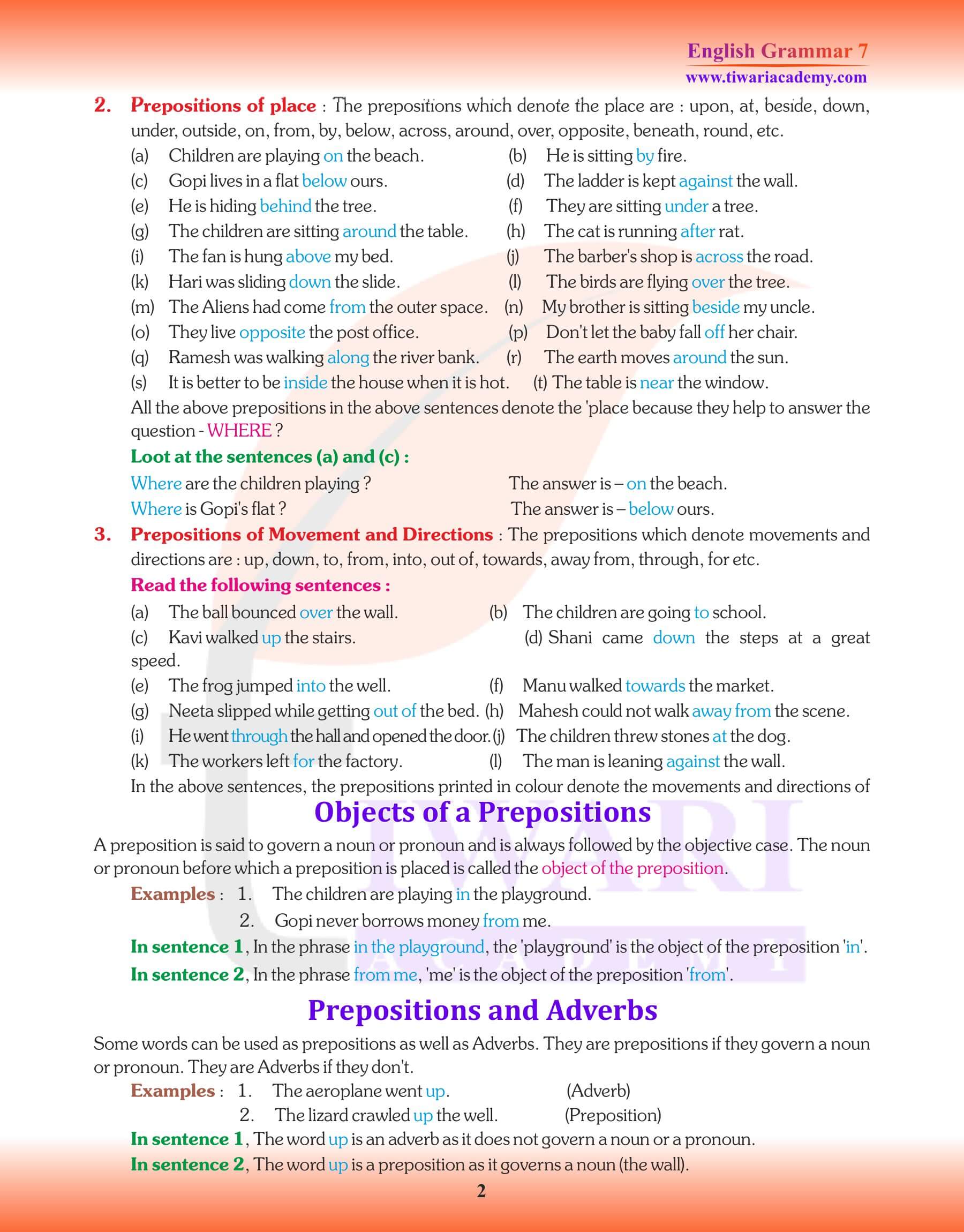 Class 7 English Grammar Chapter 14 Revision Notes