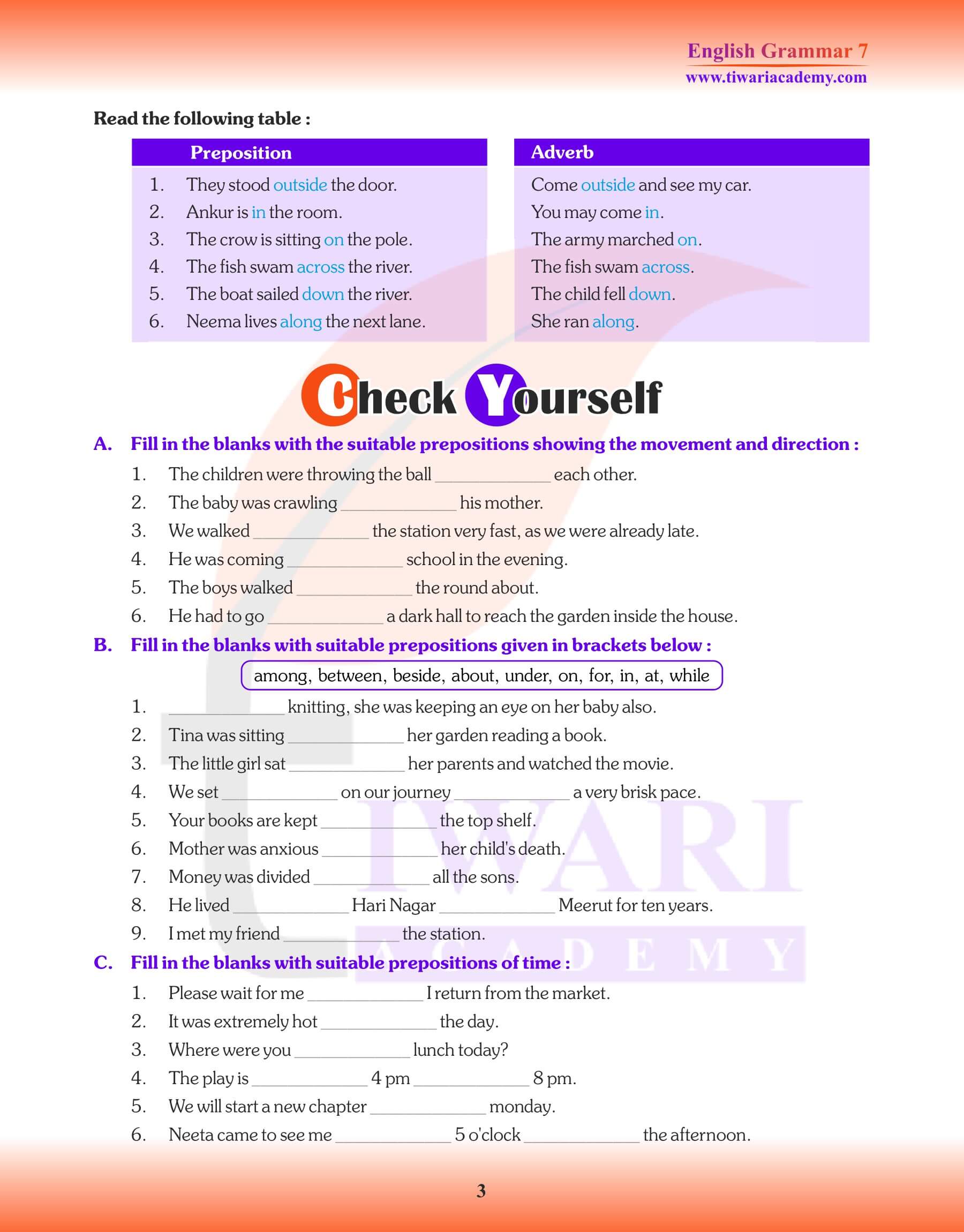 Class 7 English Grammar Chapter 14 Study Material