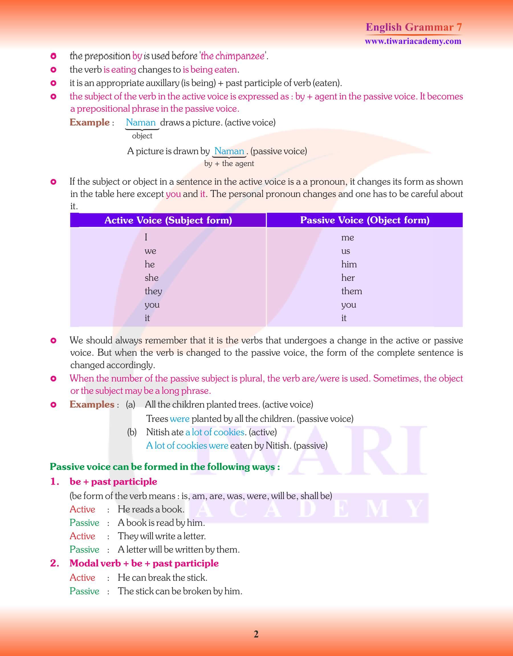Class 7 English Grammar Chapter 16 Revision Notes