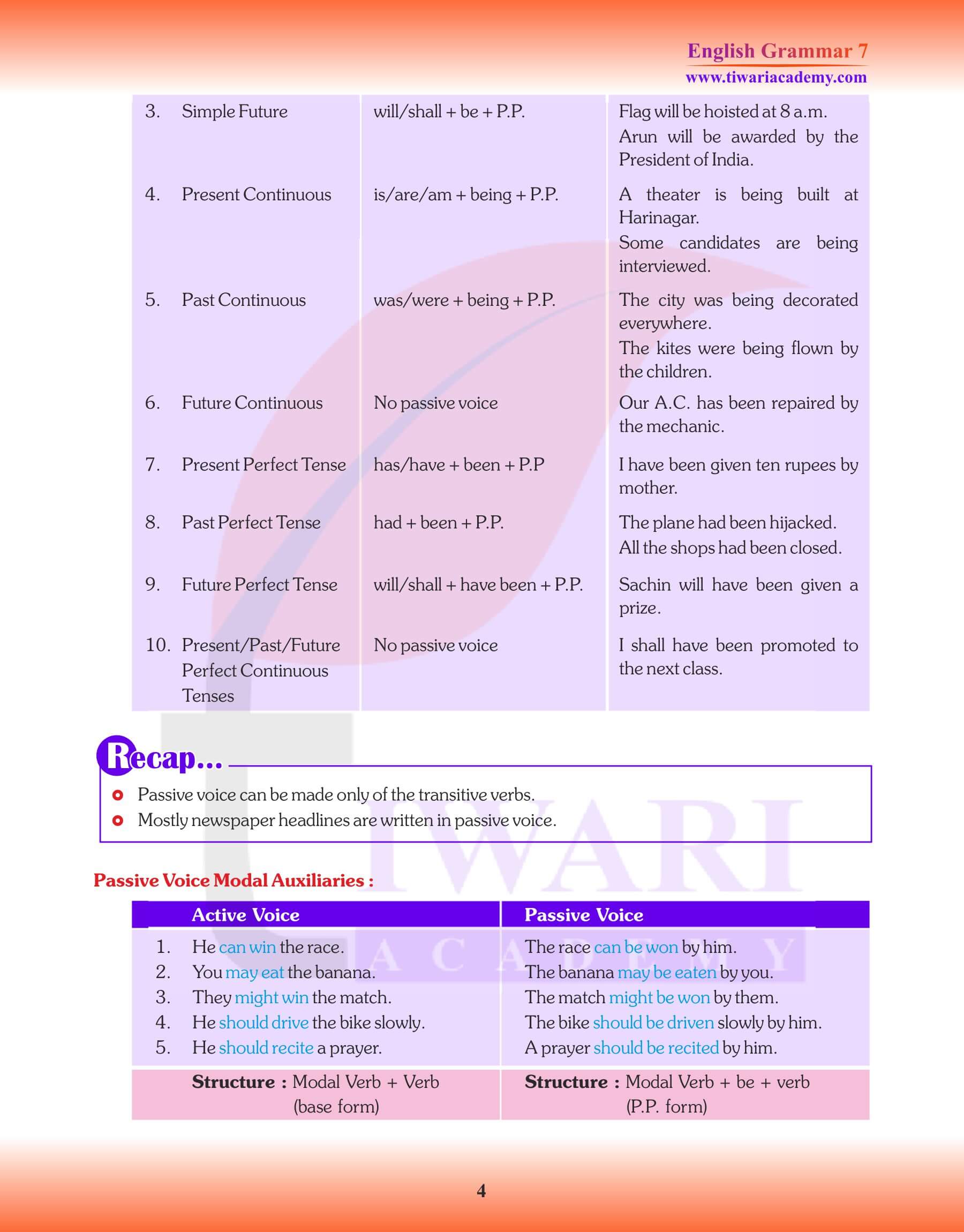 Class 7 English Grammar Chapter 16 Practice Exercises